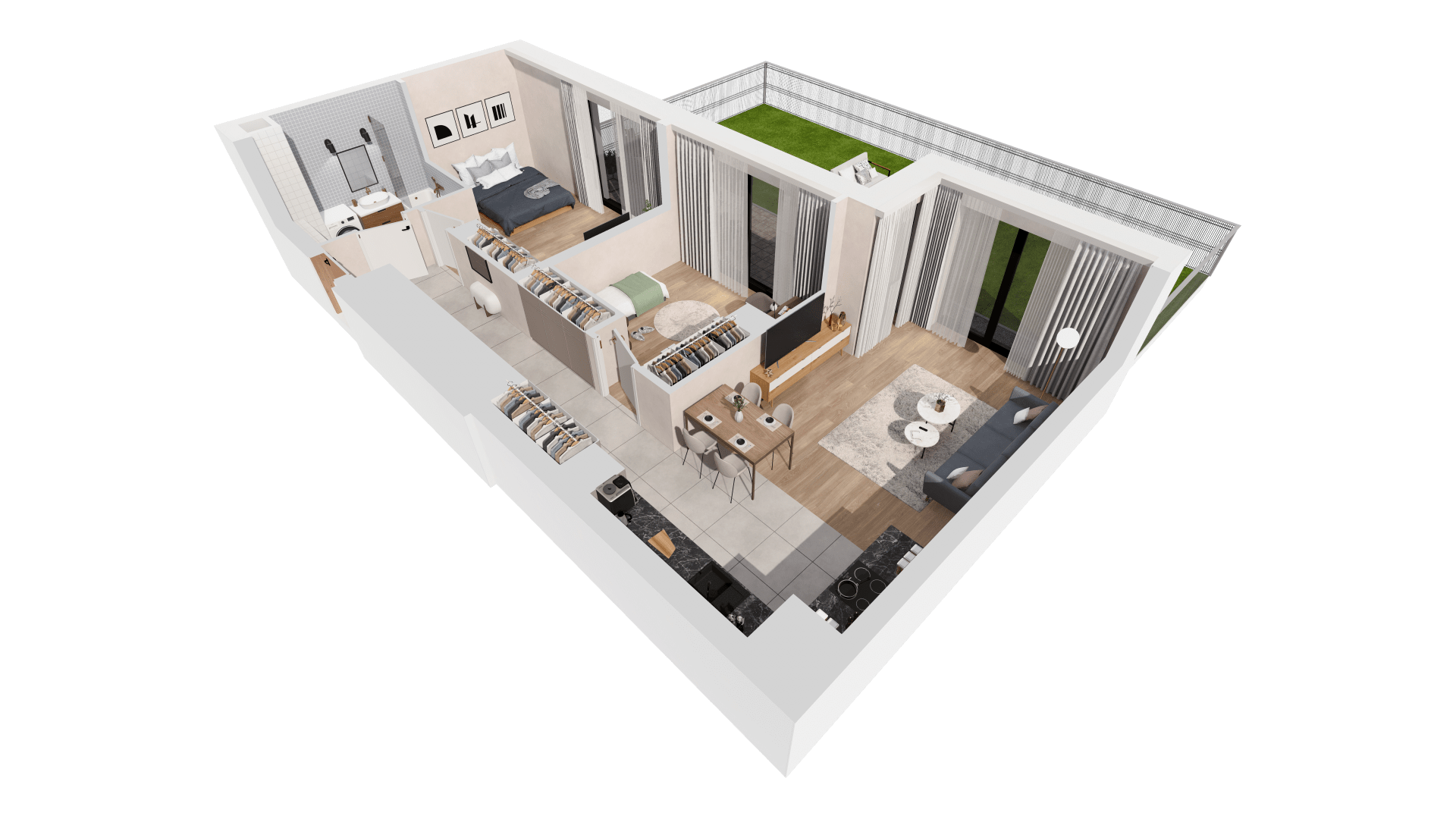 Mieszkanie 68,20 m², parter, oferta nr B2-00-2A, Francuska Park, Katowice, Osiedle Paderewskiego-Muchowiec, Muchowiec, ul. Szybowcowa-idx