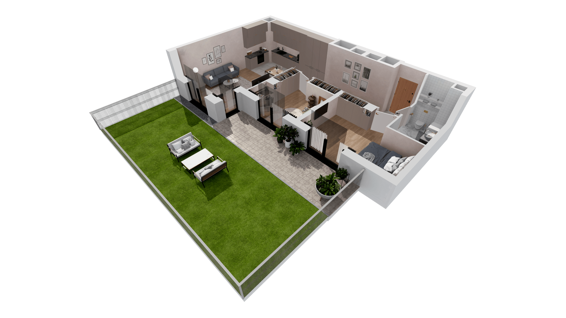 Mieszkanie 68,20 m², parter, oferta nr B2-00-2A, Francuska Park, Katowice, Osiedle Paderewskiego-Muchowiec, Muchowiec, ul. Szybowcowa-idx