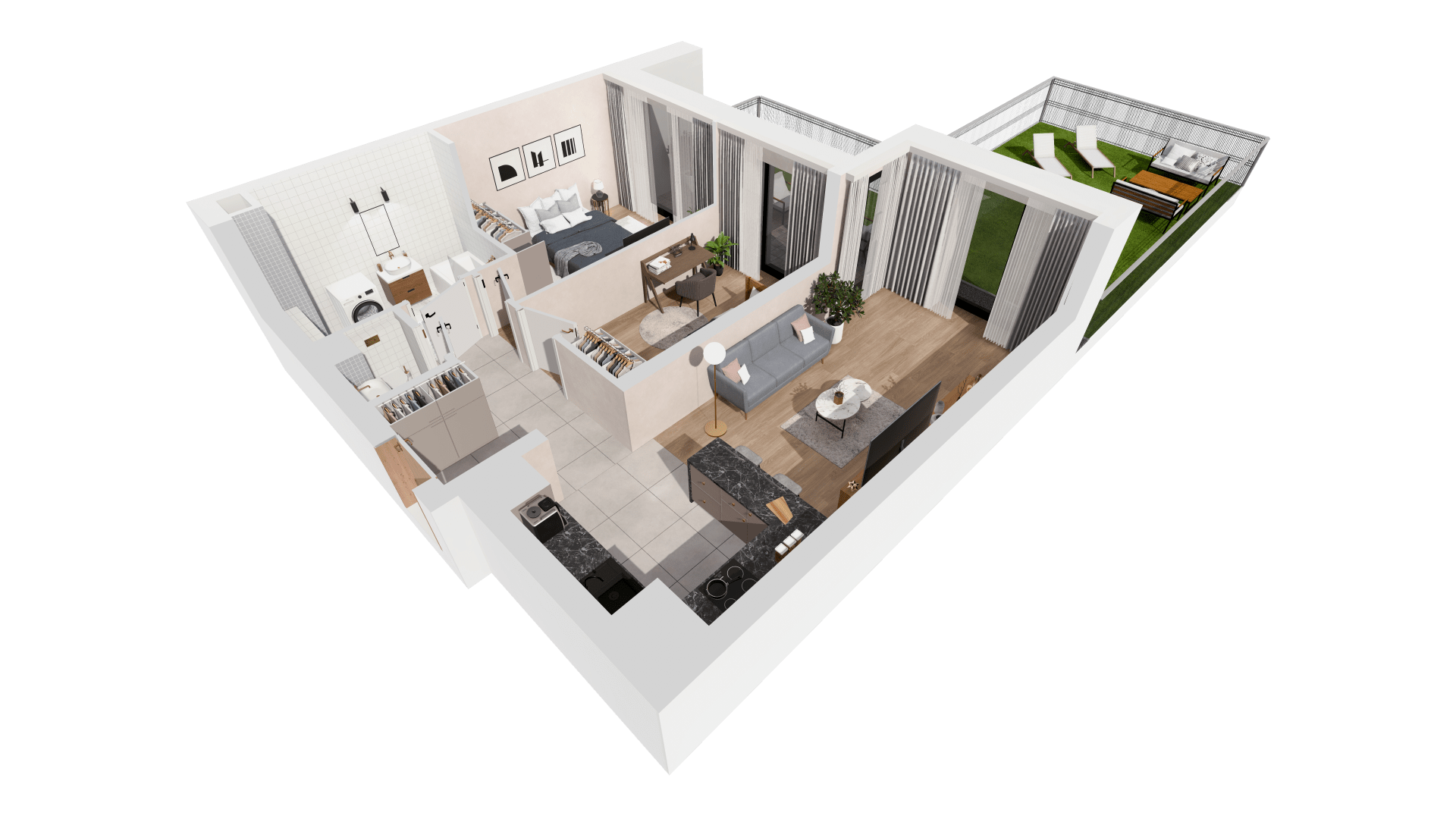 Mieszkanie 60,20 m², parter, oferta nr B2-00-3B, Francuska Park, Katowice, Osiedle Paderewskiego-Muchowiec, Muchowiec, ul. Szybowcowa-idx