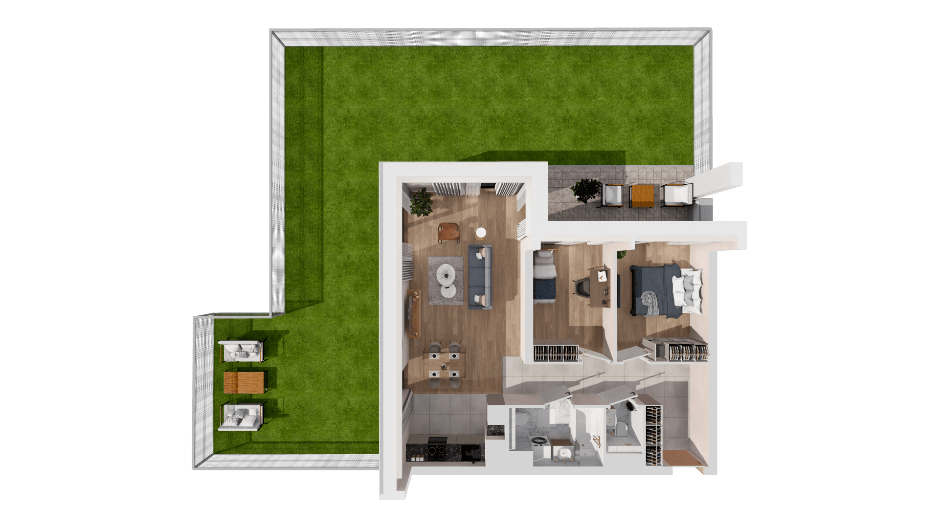 Mieszkanie 64,48 m², parter, oferta nr B2-00-6B, Francuska Park, Katowice, Osiedle Paderewskiego-Muchowiec, Muchowiec, ul. Szybowcowa-idx