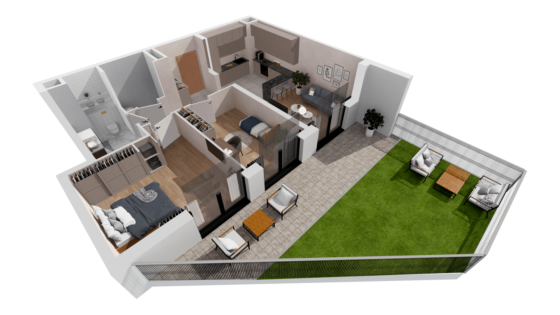 Mieszkanie 63,63 m², parter, oferta nr B2-00-8B, Francuska Park, Katowice, Osiedle Paderewskiego-Muchowiec, Muchowiec, ul. Szybowcowa-idx