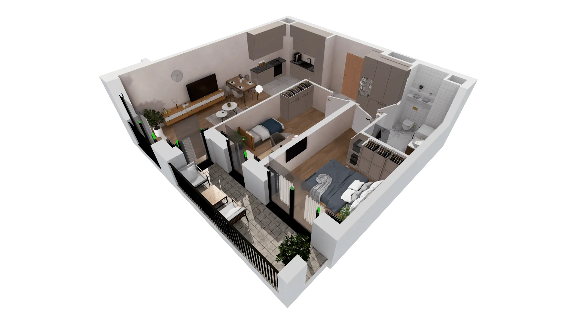 Mieszkanie 61,38 m², piętro 1, oferta nr B2-01-10B, Francuska Park, Katowice, Osiedle Paderewskiego-Muchowiec, Muchowiec, ul. Szybowcowa-idx