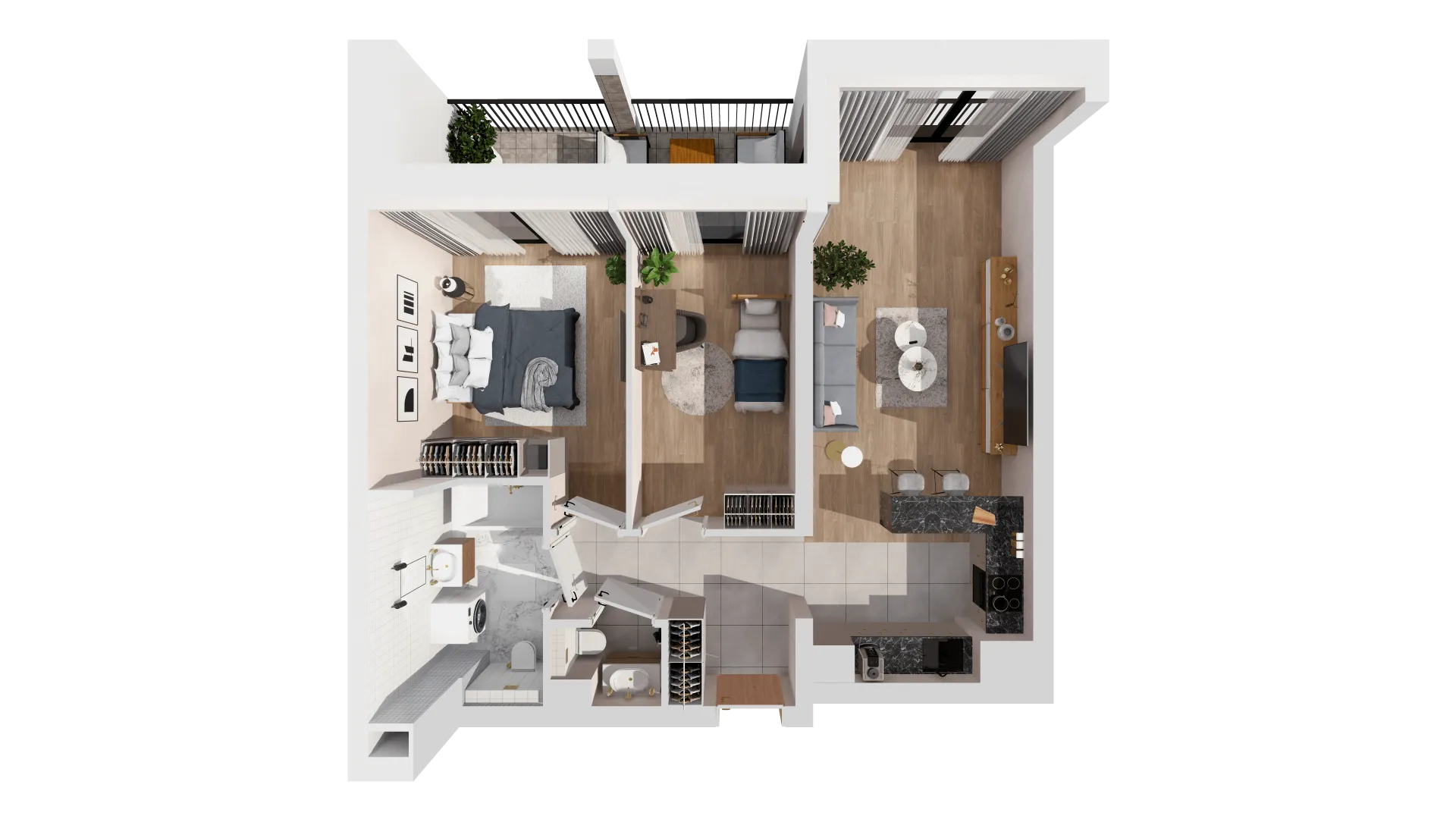 Mieszkanie 60,47 m², piętro 1, oferta nr B2-01-11B, Francuska Park, Katowice, Osiedle Paderewskiego-Muchowiec, Muchowiec, ul. Szybowcowa-idx