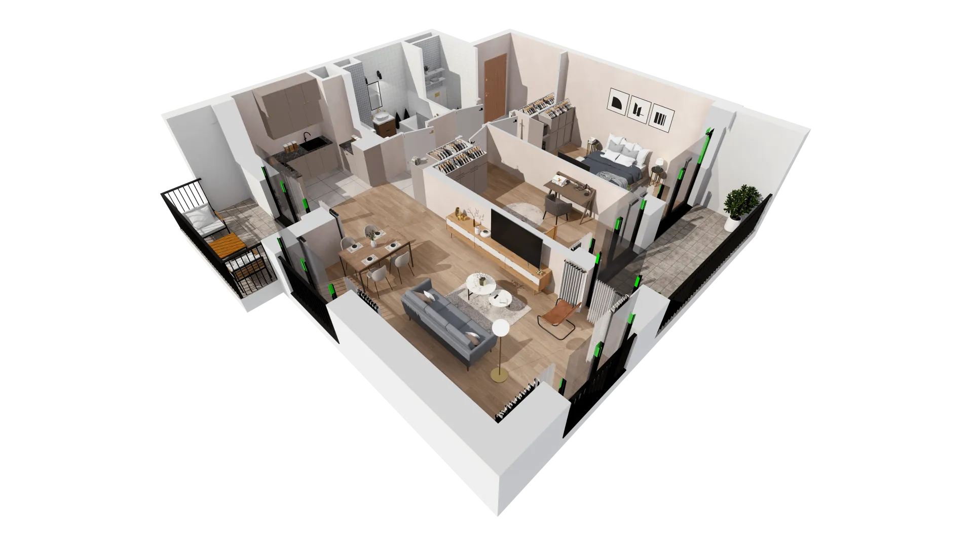 Mieszkanie 71,15 m², piętro 1, oferta nr B2-01-13B, Francuska Park, Katowice, Osiedle Paderewskiego-Muchowiec, Muchowiec, ul. Szybowcowa-idx