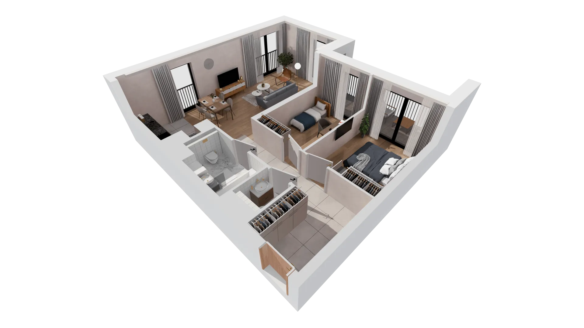 Mieszkanie 65,19 m², piętro 1, oferta nr B2-01-14B, Francuska Park, Katowice, Osiedle Paderewskiego-Muchowiec, Muchowiec, ul. Szybowcowa-idx