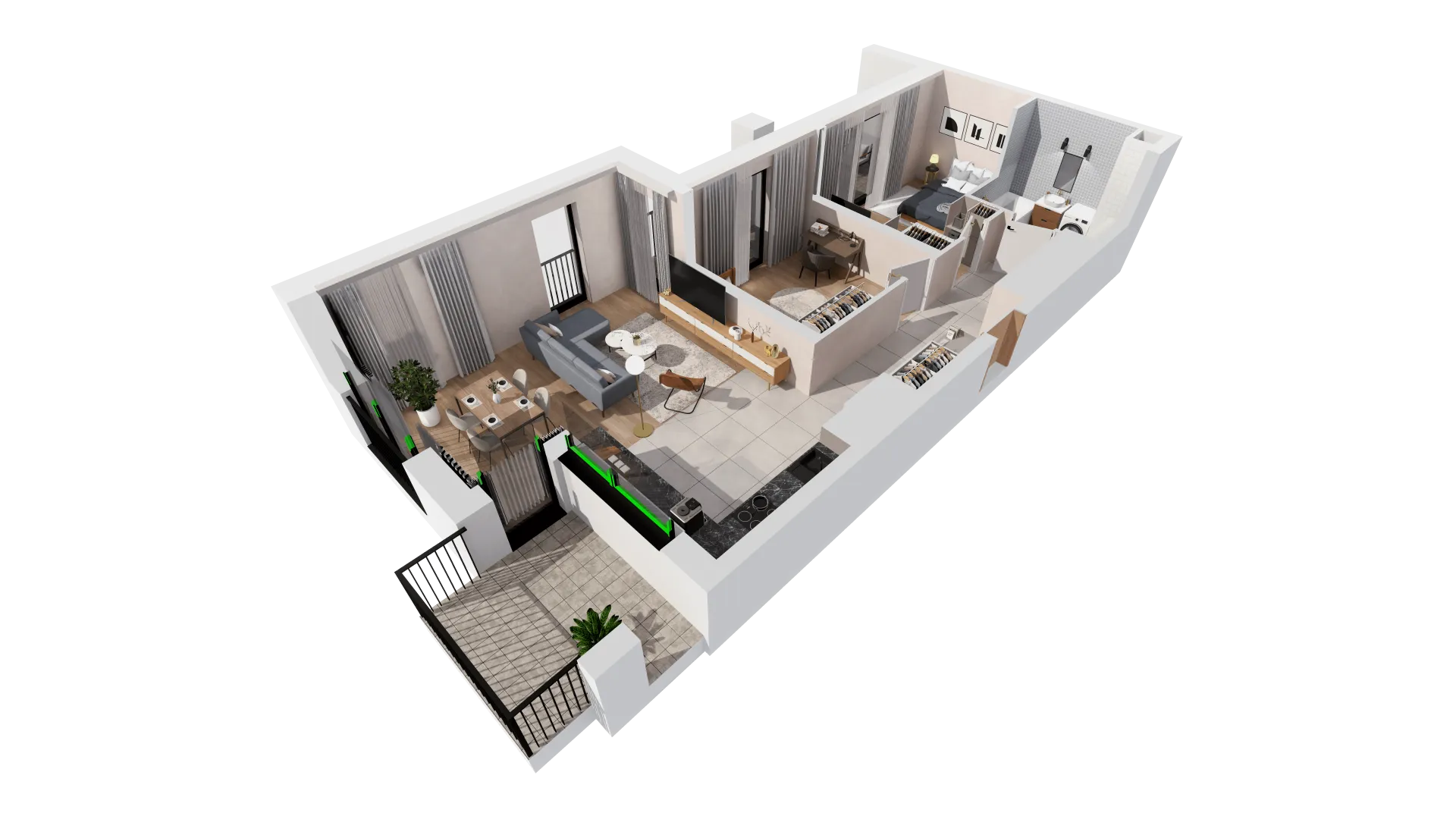 Mieszkanie 67,88 m², piętro 1, oferta nr B2-01-7A, Francuska Park, Katowice, Osiedle Paderewskiego-Muchowiec, Muchowiec, ul. Szybowcowa-idx