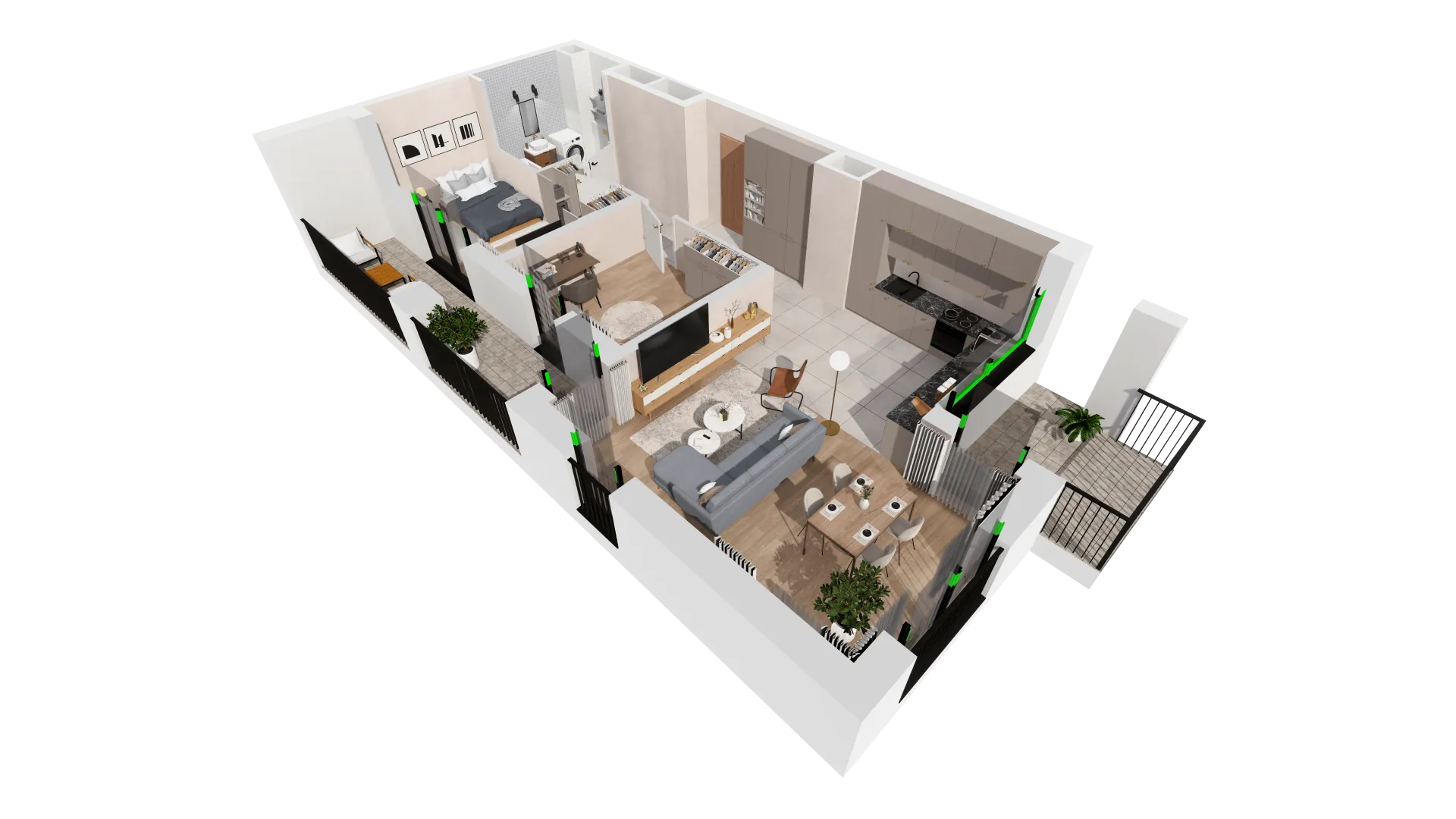 Mieszkanie 67,88 m², piętro 1, oferta nr B2-01-7A, Francuska Park, Katowice, Osiedle Paderewskiego-Muchowiec, Muchowiec, ul. Szybowcowa-idx