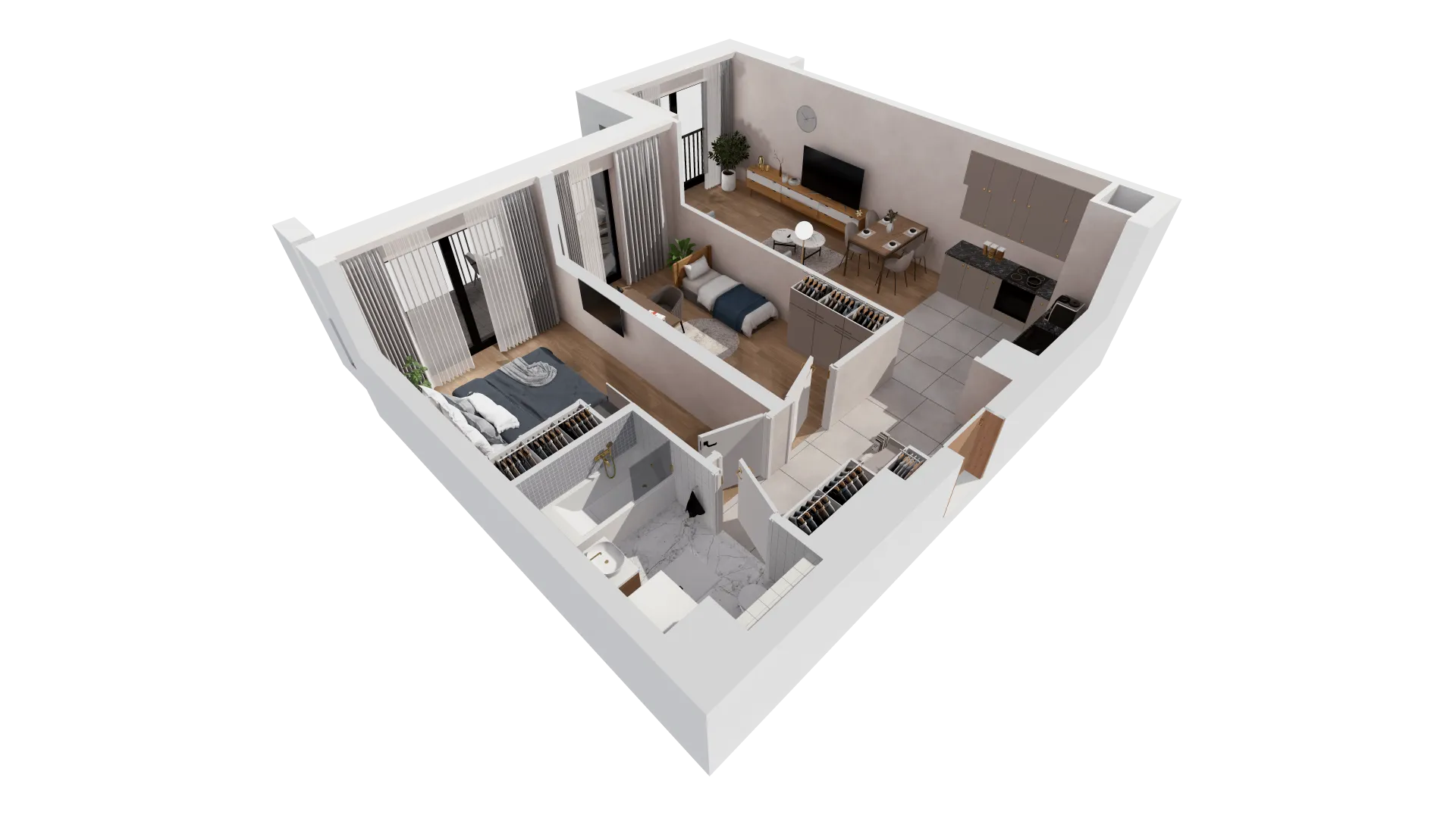 Mieszkanie 61,39 m², piętro 2, oferta nr B2-02-18B, Francuska Park, Katowice, Osiedle Paderewskiego-Muchowiec, Muchowiec, ul. Szybowcowa-idx