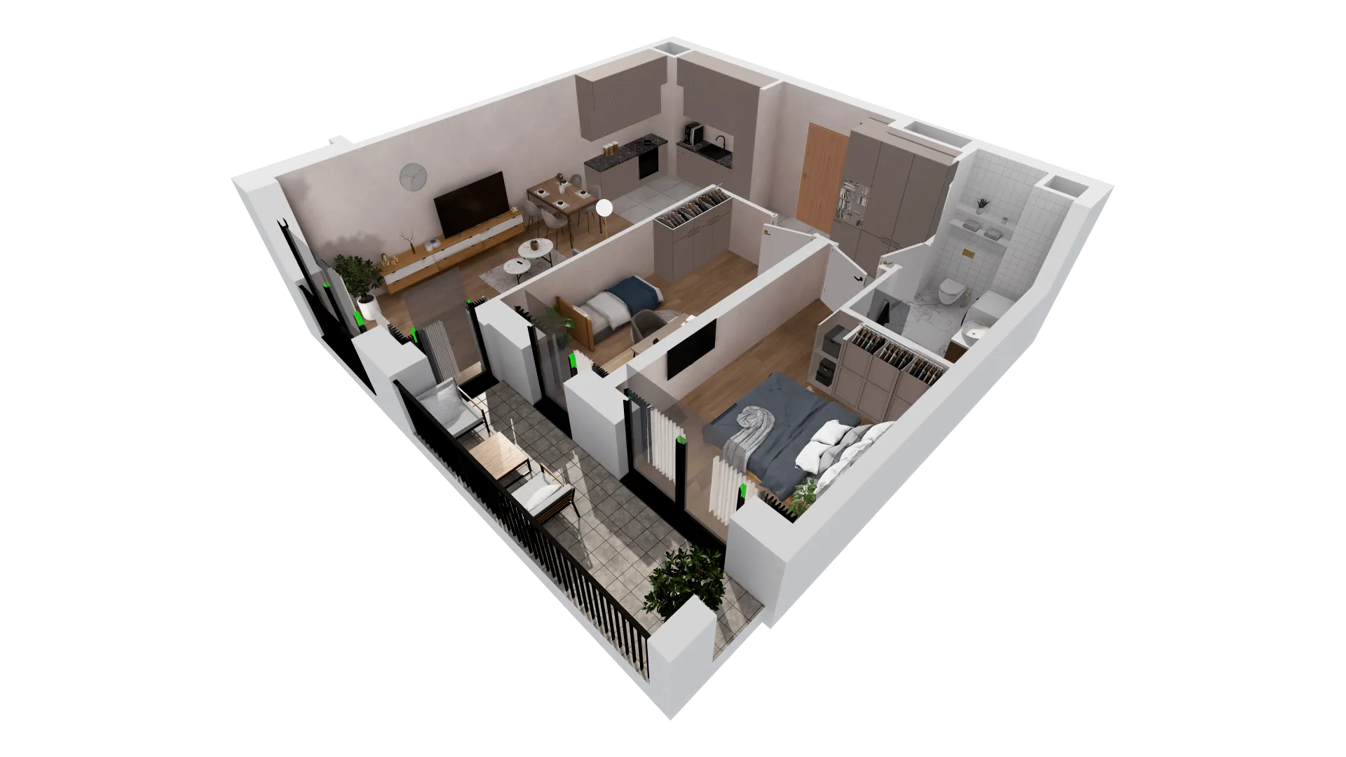 Mieszkanie 61,39 m², piętro 2, oferta nr B2-02-18B, Francuska Park, Katowice, Osiedle Paderewskiego-Muchowiec, Muchowiec, ul. Szybowcowa-idx