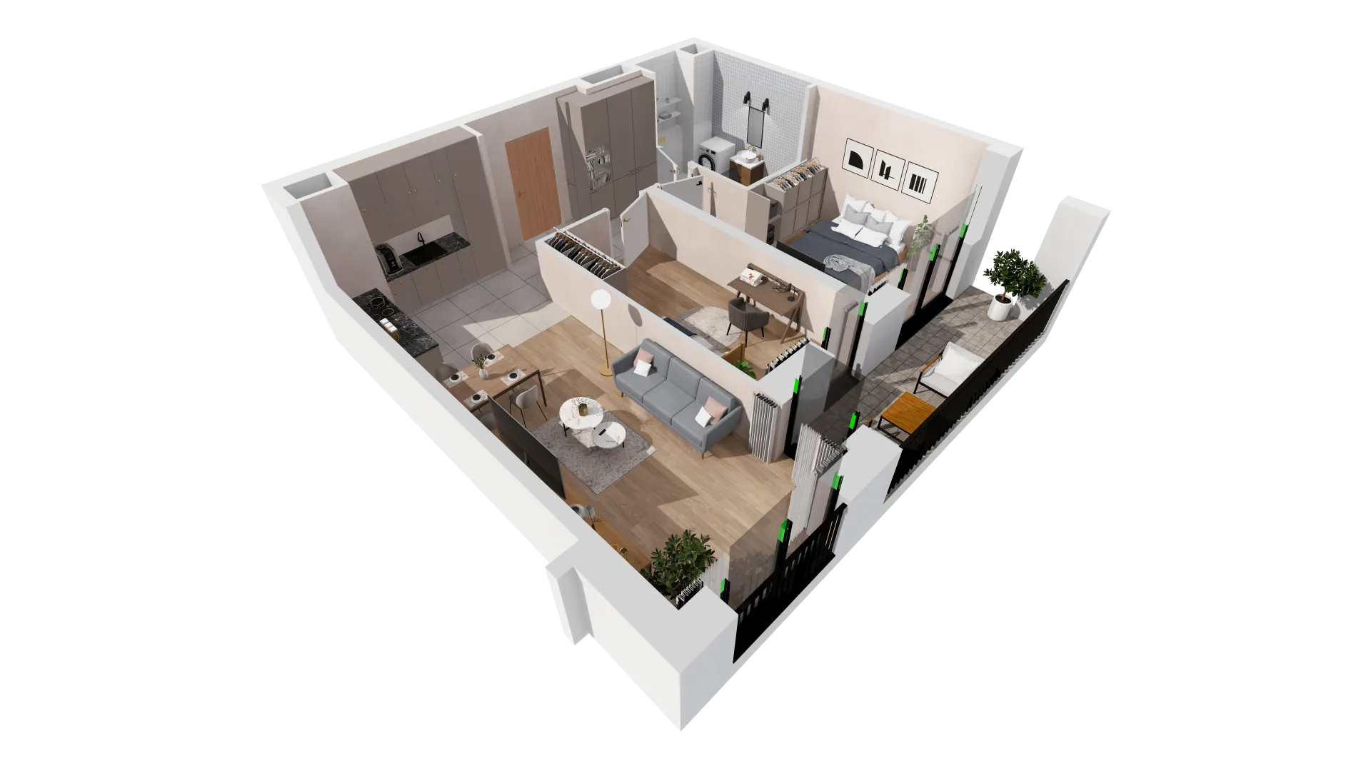 Mieszkanie 61,39 m², piętro 2, oferta nr B2-02-18B, Francuska Park, Katowice, Osiedle Paderewskiego-Muchowiec, Muchowiec, ul. Szybowcowa-idx