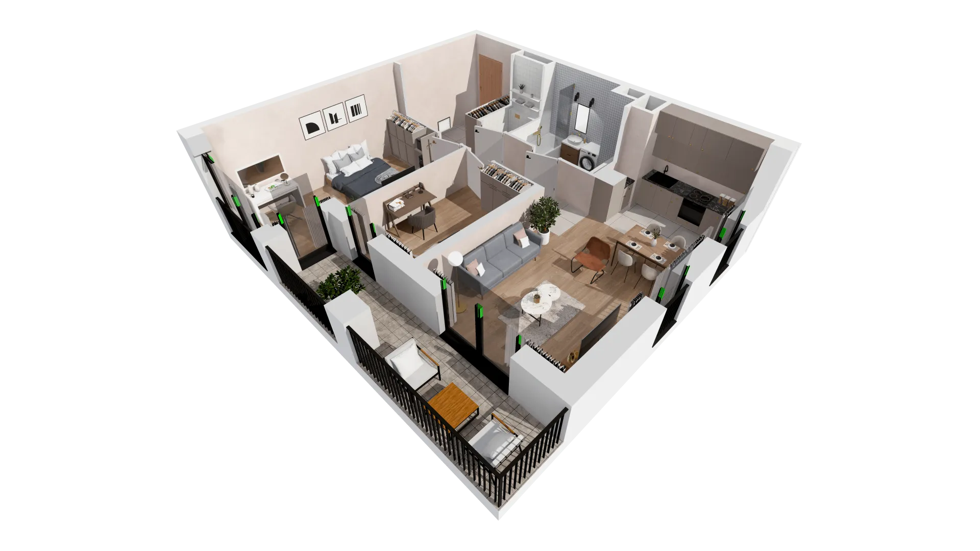 Mieszkanie 63,02 m², piętro 2, oferta nr B2-02-22B, Francuska Park, Katowice, Osiedle Paderewskiego-Muchowiec, Muchowiec, ul. Szybowcowa-idx