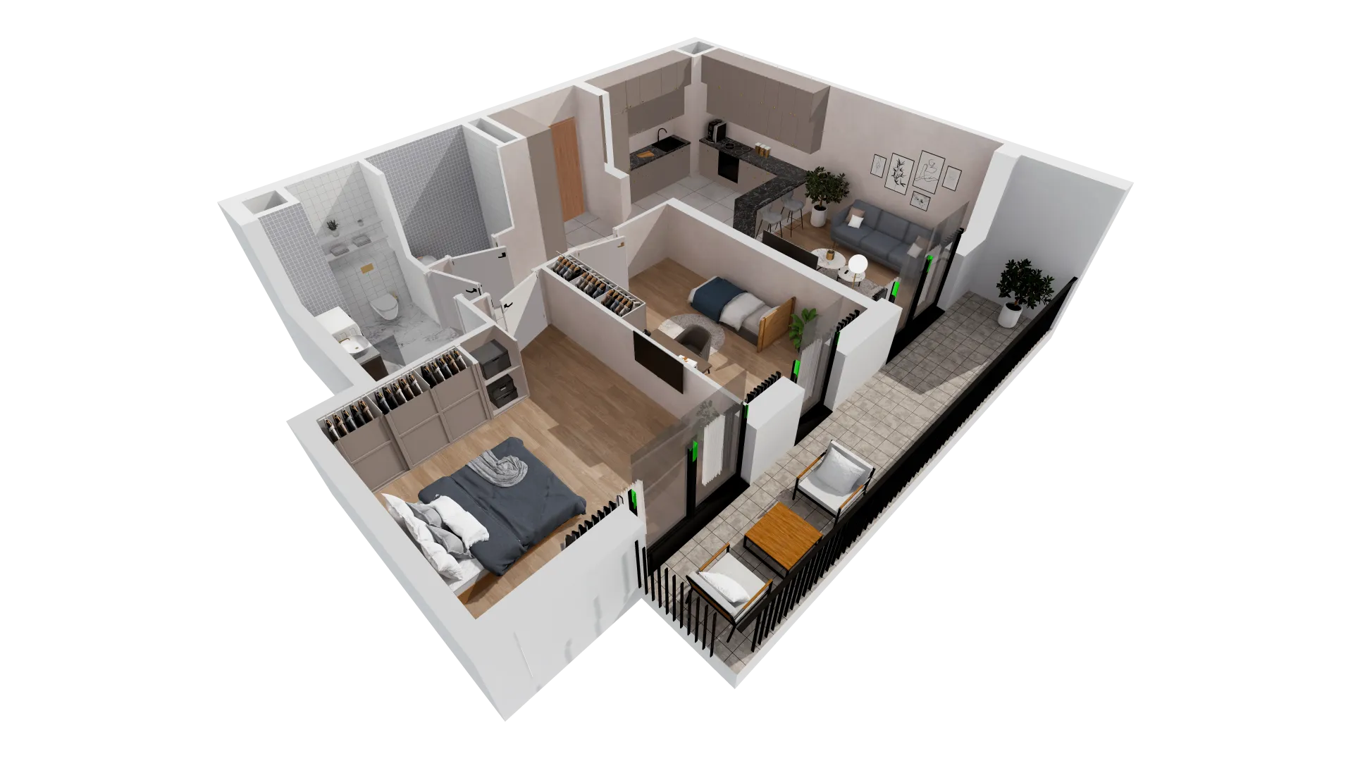 Mieszkanie 64,22 m², piętro 2, oferta nr B2-02-24B, Francuska Park, Katowice, Osiedle Paderewskiego-Muchowiec, Muchowiec, ul. Szybowcowa-idx