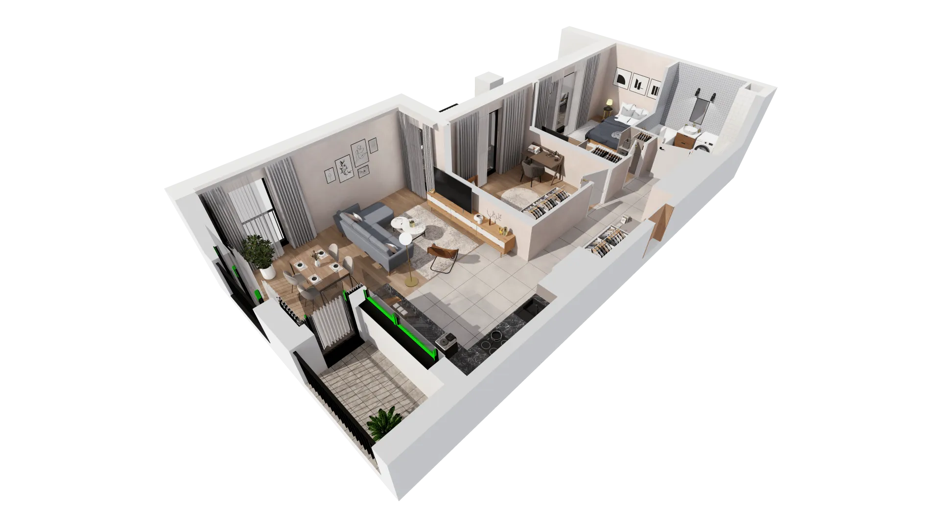 Mieszkanie 68,20 m², piętro 3, oferta nr B2-03-17A, Francuska Park, Katowice, Osiedle Paderewskiego-Muchowiec, Muchowiec, ul. Szybowcowa-idx