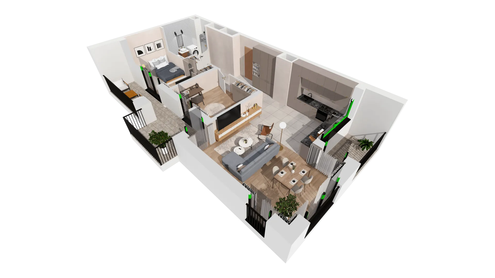 Mieszkanie 68,20 m², piętro 3, oferta nr B2-03-17A, Francuska Park, Katowice, Osiedle Paderewskiego-Muchowiec, Muchowiec, ul. Szybowcowa-idx