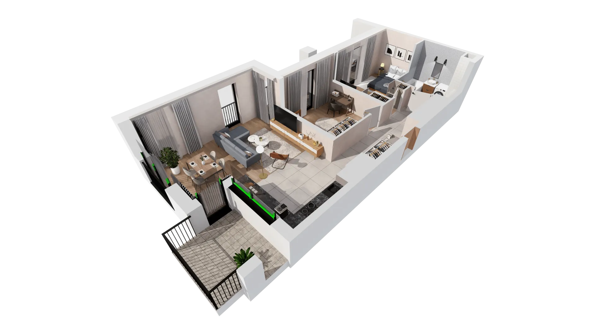 Mieszkanie 67,87 m², piętro 4, oferta nr B2-04-22A, Francuska Park, Katowice, Osiedle Paderewskiego-Muchowiec, Muchowiec, ul. Szybowcowa-idx