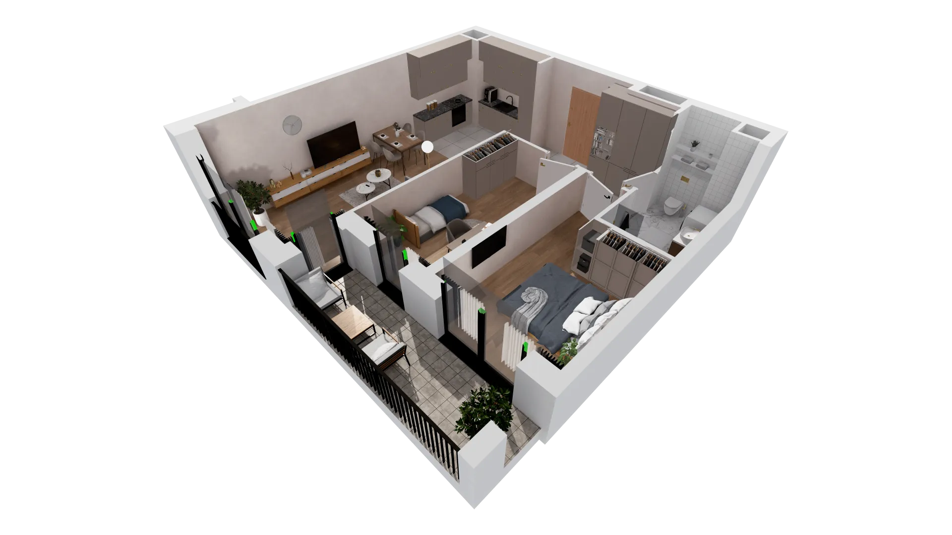 Mieszkanie 61,38 m², piętro 4, oferta nr B2-04-34B, Francuska Park, Katowice, Osiedle Paderewskiego-Muchowiec, Muchowiec, ul. Szybowcowa-idx