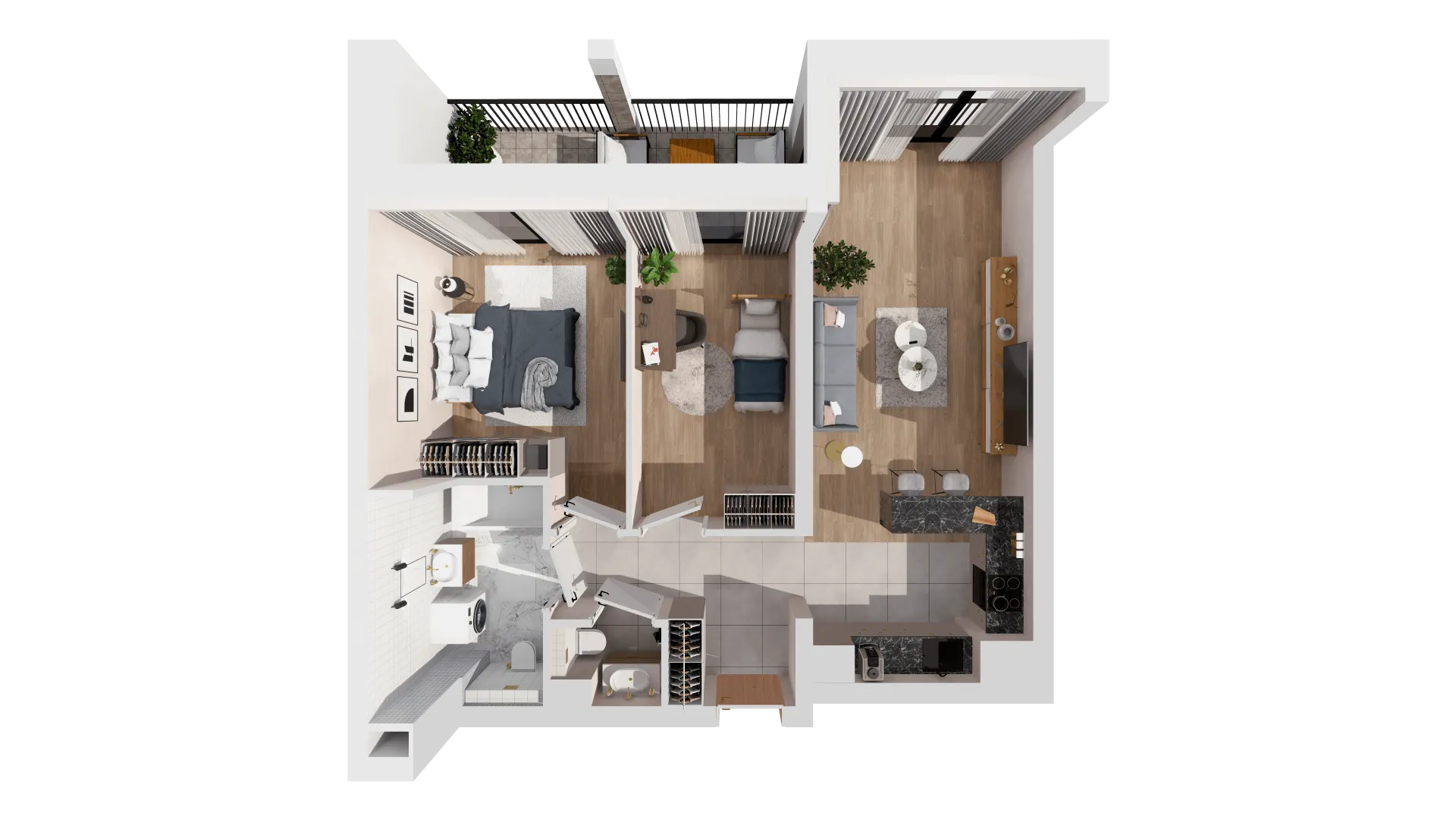 Mieszkanie 60,47 m², piętro 4, oferta nr B2-04-35B, Francuska Park, Katowice, Osiedle Paderewskiego-Muchowiec, Muchowiec, ul. Szybowcowa-idx