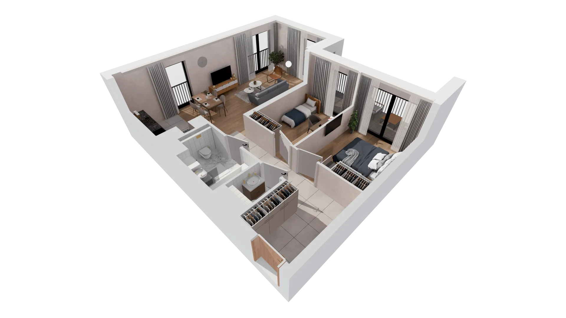 Mieszkanie 65,20 m², piętro 4, oferta nr B2-04-38B, Francuska Park, Katowice, Osiedle Paderewskiego-Muchowiec, Muchowiec, ul. Szybowcowa-idx