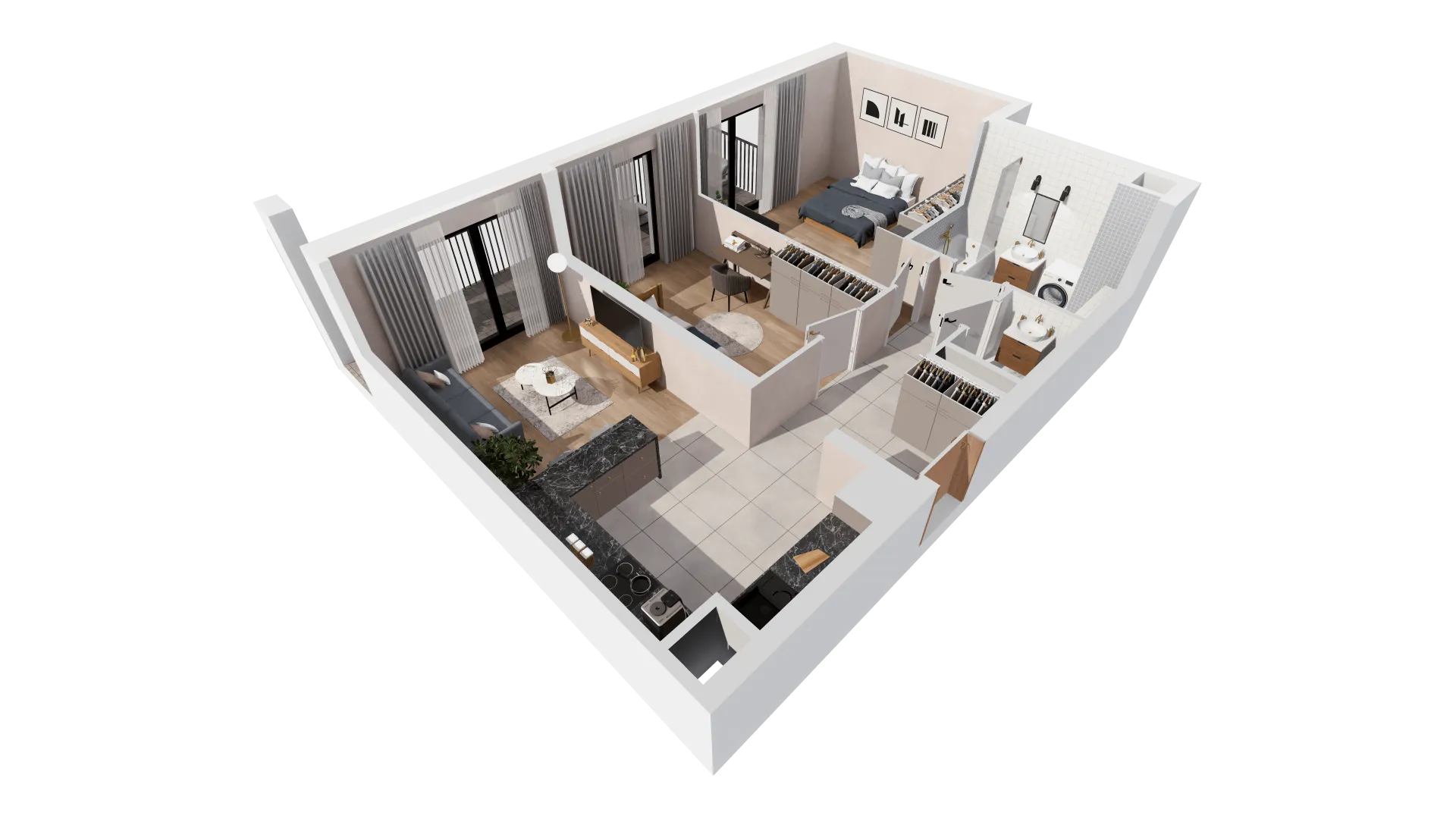 Mieszkanie 64,21 m², piętro 4, oferta nr B2-04-40B, Francuska Park, Katowice, Osiedle Paderewskiego-Muchowiec, Muchowiec, ul. Szybowcowa-idx