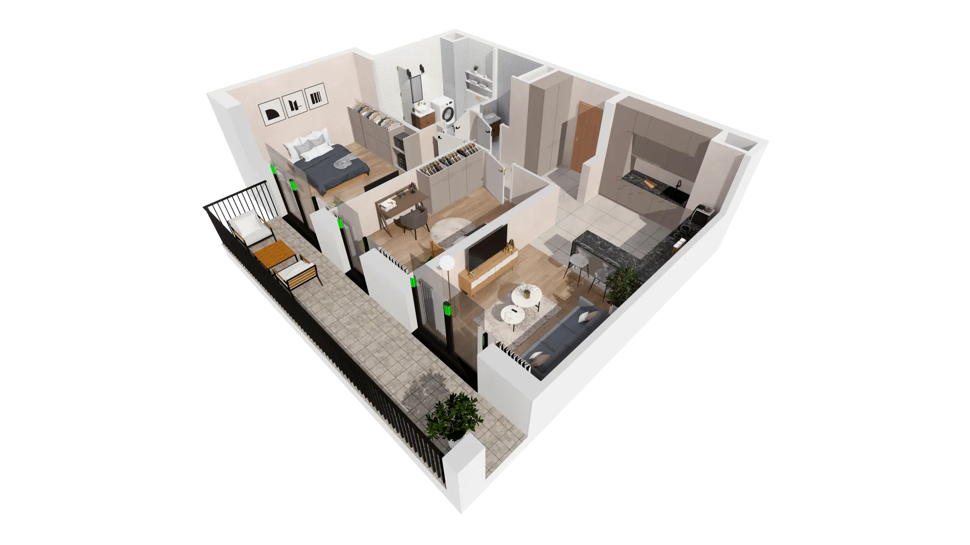 Mieszkanie 64,21 m², piętro 4, oferta nr B2-04-40B, Francuska Park, Katowice, Osiedle Paderewskiego-Muchowiec, Muchowiec, ul. Szybowcowa-idx