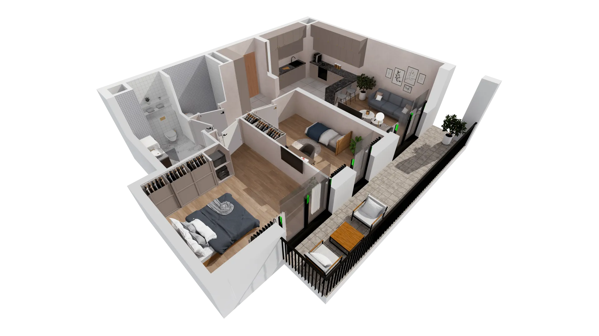 Mieszkanie 64,21 m², piętro 4, oferta nr B2-04-40B, Francuska Park, Katowice, Osiedle Paderewskiego-Muchowiec, Muchowiec, ul. Szybowcowa-idx