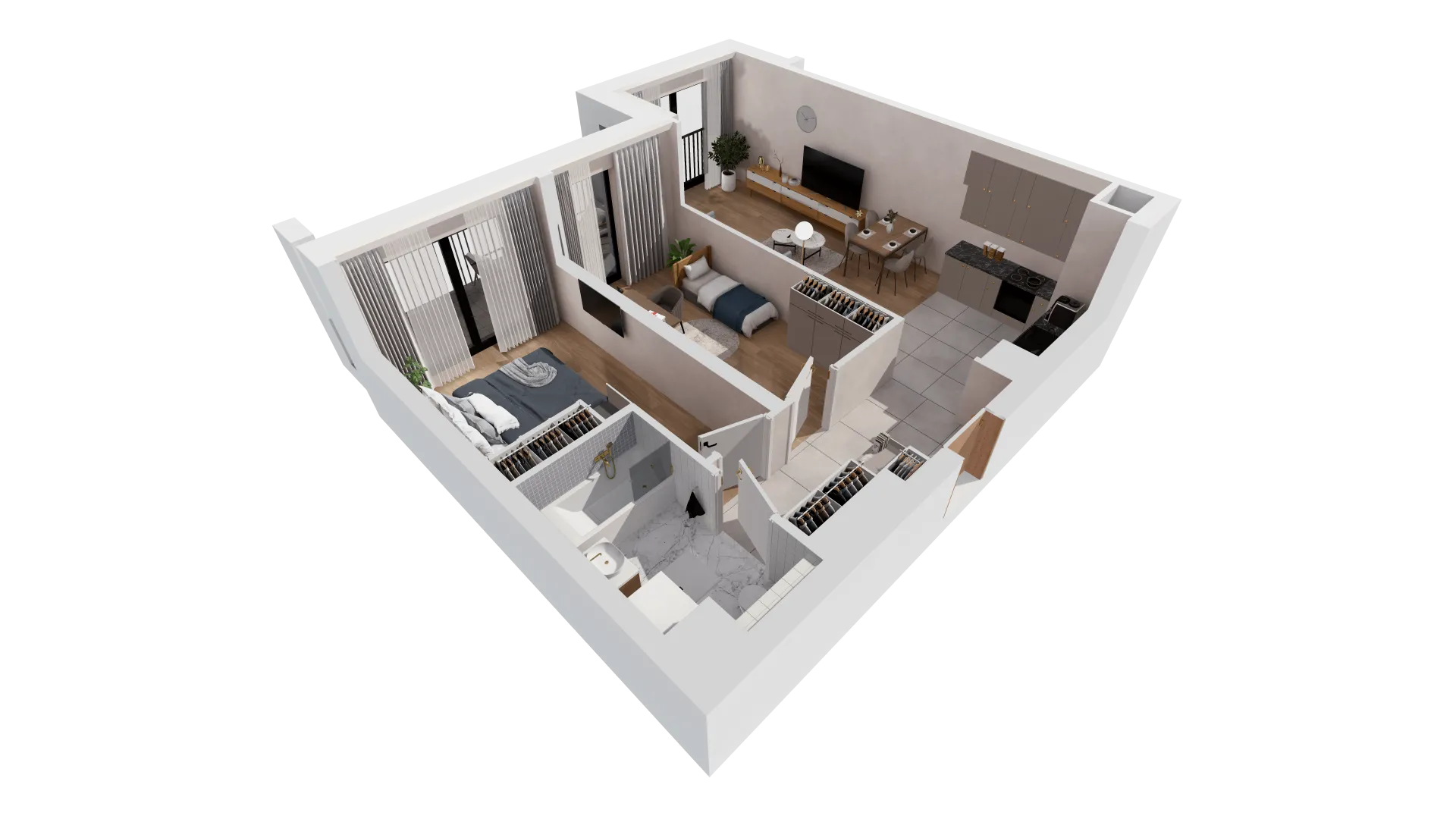 Mieszkanie 61,39 m², piętro 5, oferta nr B2-05-42B, Francuska Park, Katowice, Osiedle Paderewskiego-Muchowiec, Muchowiec, ul. Szybowcowa-idx