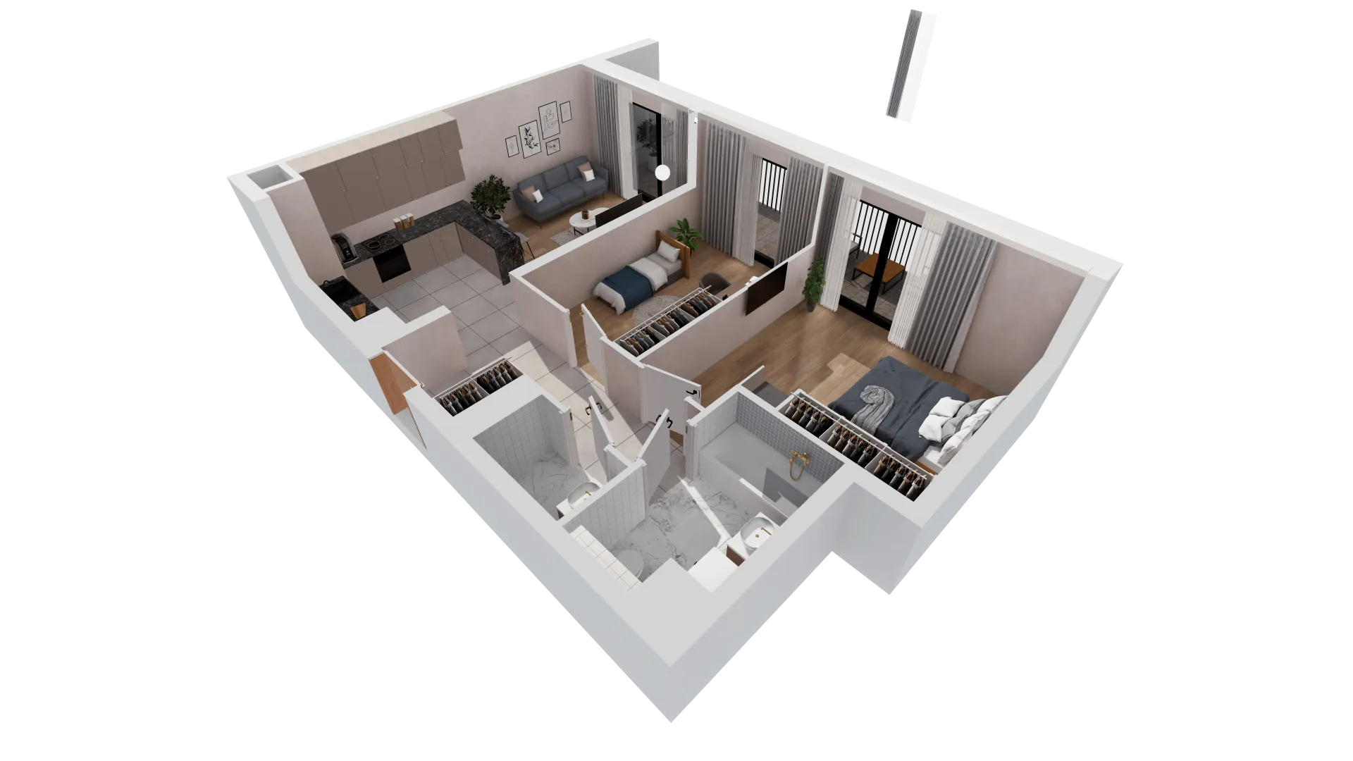 Mieszkanie 64,24 m², piętro 5, oferta nr B2-05-48B, Francuska Park, Katowice, Osiedle Paderewskiego-Muchowiec, Muchowiec, ul. Szybowcowa-idx