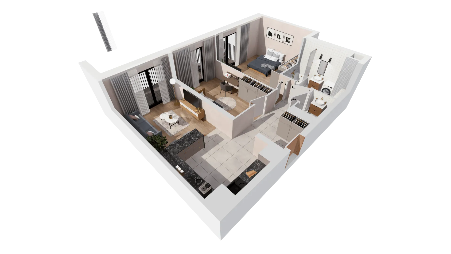 Mieszkanie 64,24 m², piętro 5, oferta nr B2-05-48B, Francuska Park, Katowice, Osiedle Paderewskiego-Muchowiec, Muchowiec, ul. Szybowcowa-idx