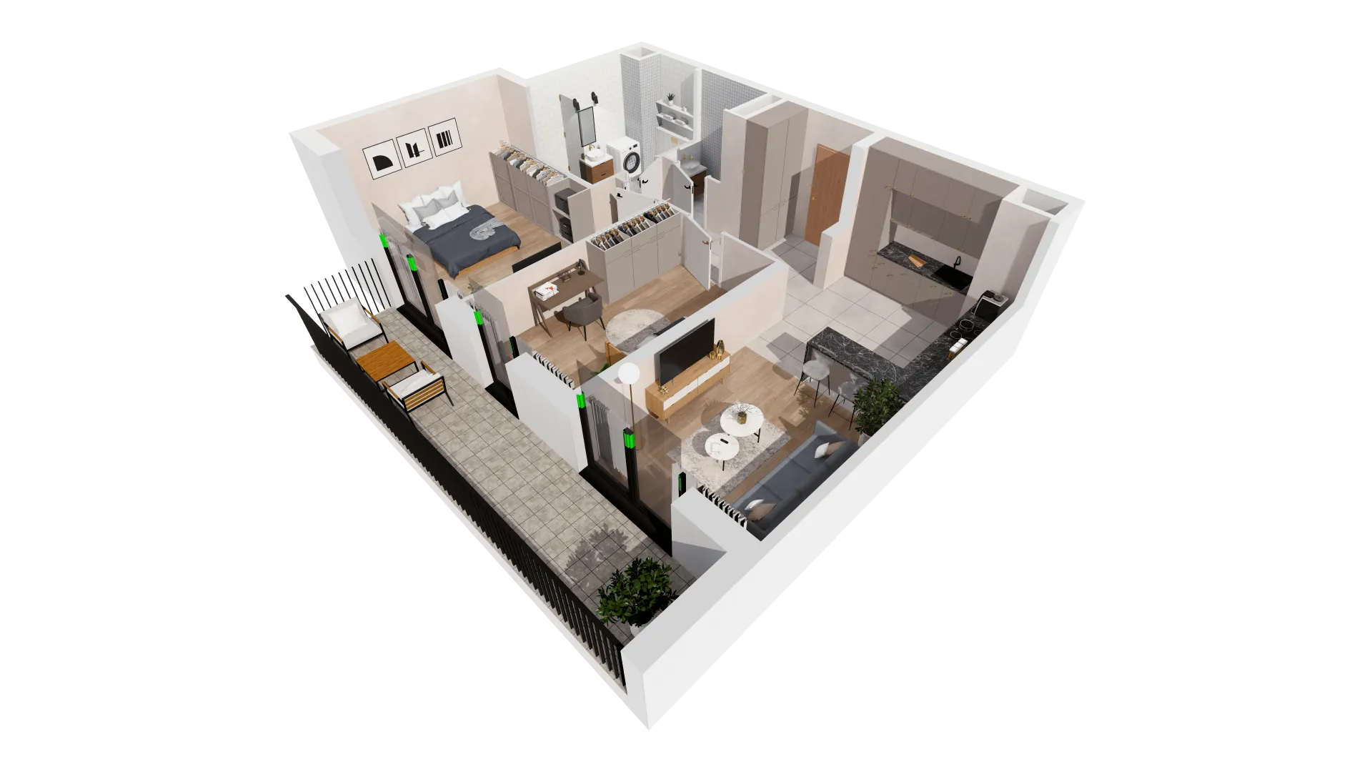 Mieszkanie 64,24 m², piętro 5, oferta nr B2-05-48B, Francuska Park, Katowice, Osiedle Paderewskiego-Muchowiec, Muchowiec, ul. Szybowcowa-idx