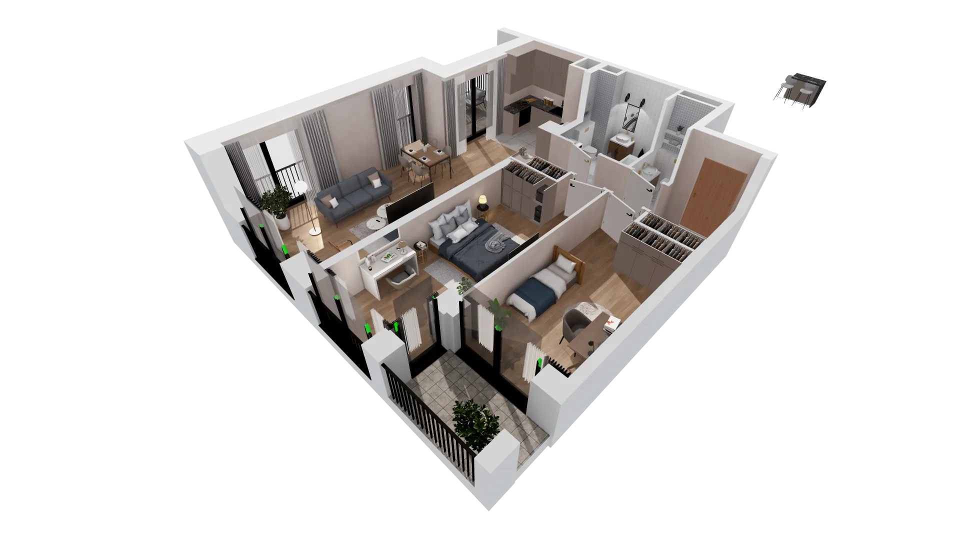 Mieszkanie 77,88 m², piętro 6, oferta nr B2-06-53B, Francuska Park, Katowice, Osiedle Paderewskiego-Muchowiec, Muchowiec, ul. Szybowcowa-idx