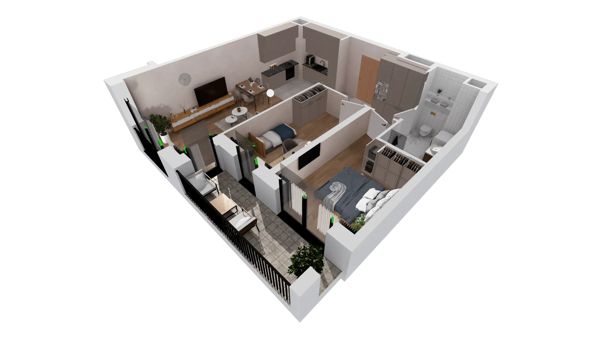 Mieszkanie 61,43 m², piętro 7, oferta nr B2-07-58B, Francuska Park, Katowice, Osiedle Paderewskiego-Muchowiec, Muchowiec, ul. Szybowcowa-idx