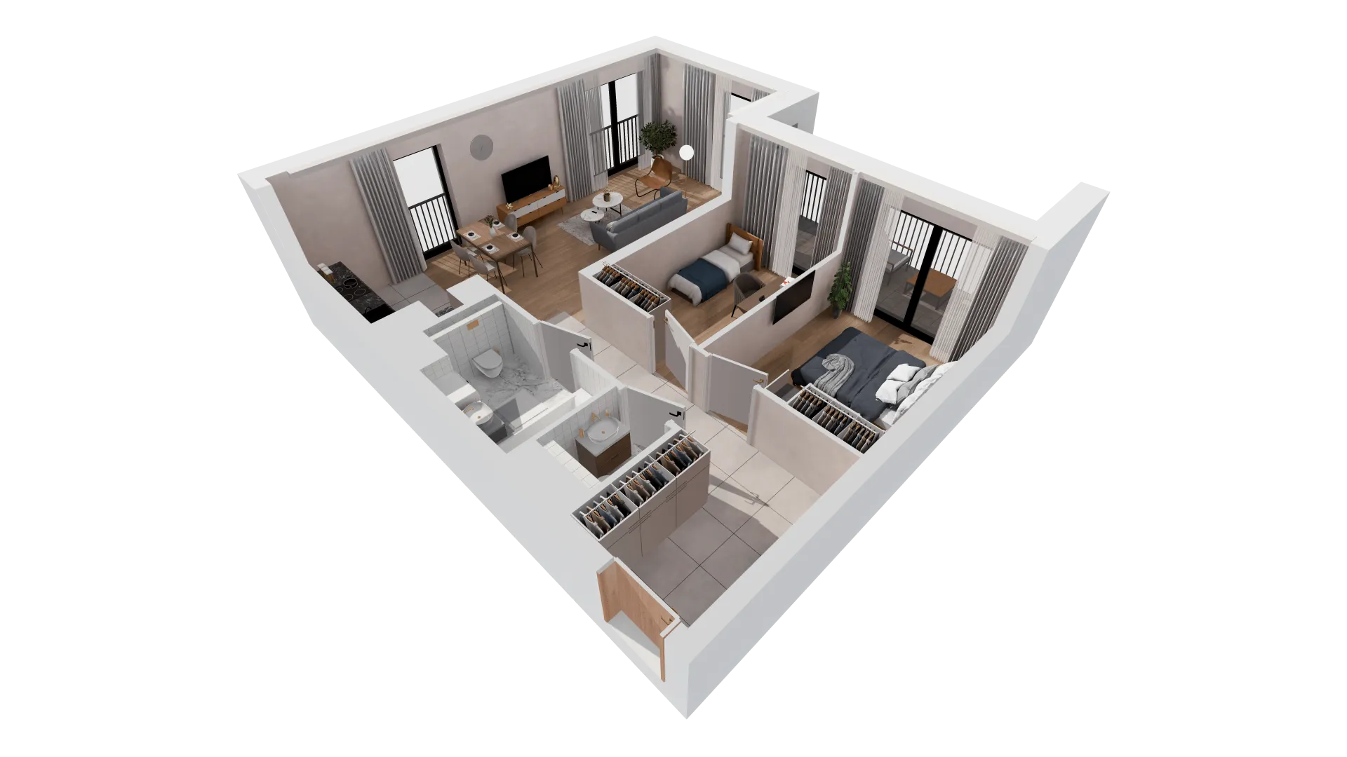 Mieszkanie 65,19 m², piętro 7, oferta nr B2-07-62B, Francuska Park, Katowice, Osiedle Paderewskiego-Muchowiec, Muchowiec, ul. Szybowcowa-idx