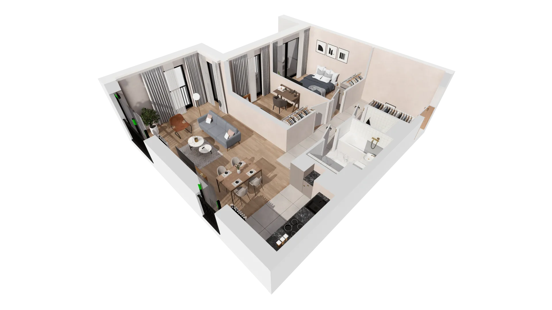 Mieszkanie 65,19 m², piętro 7, oferta nr B2-07-62B, Francuska Park, Katowice, Osiedle Paderewskiego-Muchowiec, Muchowiec, ul. Szybowcowa-idx