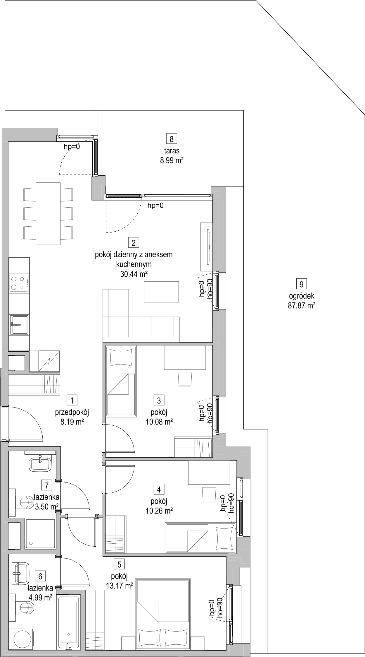 Mieszkanie 80,55 m², parter, oferta nr C2.0.5, ATAL Symbioza, Gdynia, Cisowa, ul. Kcyńska-idx