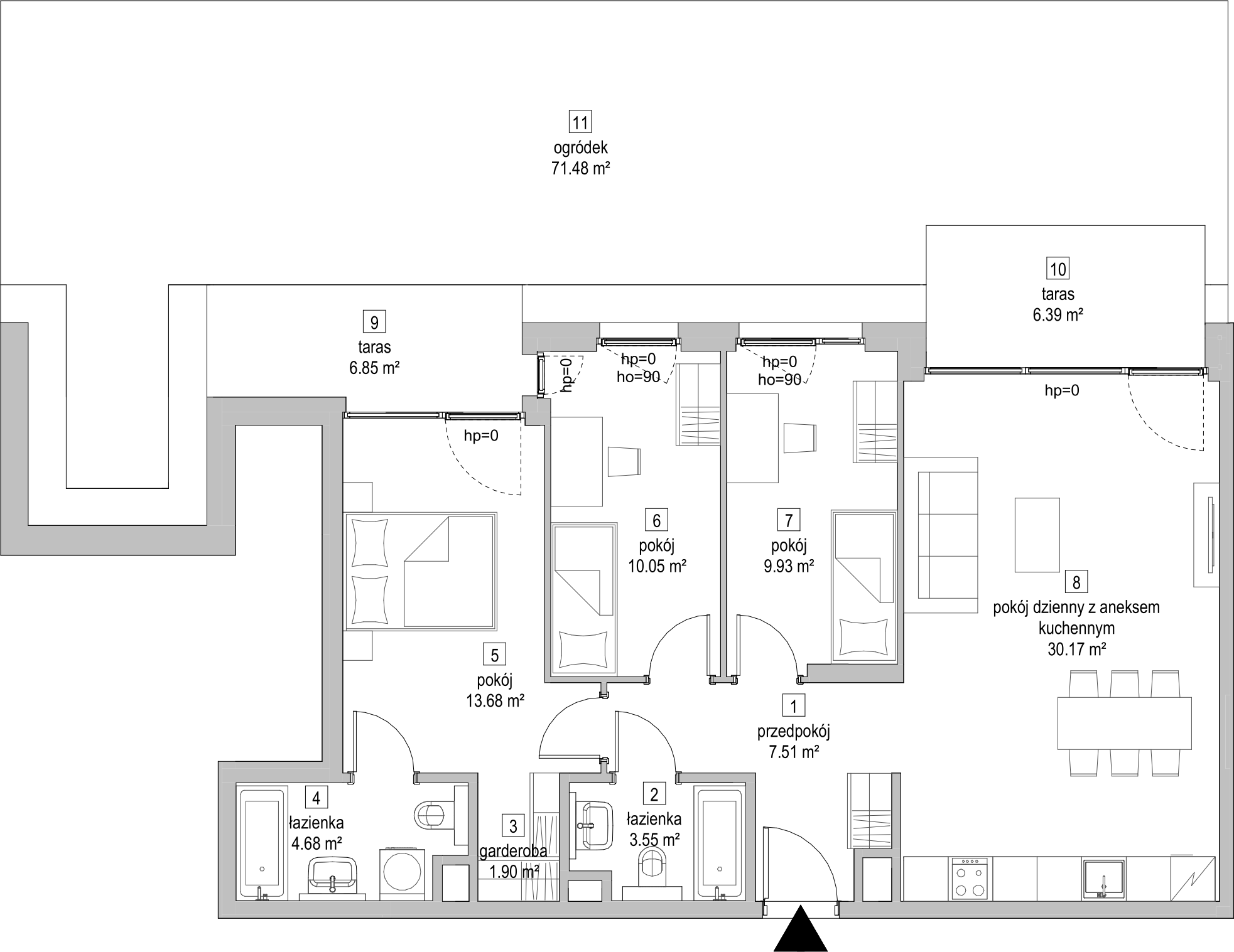 Mieszkanie 81,46 m², parter, oferta nr D.0.1, ATAL Symbioza, Gdynia, Cisowa, ul. Kcyńska-idx