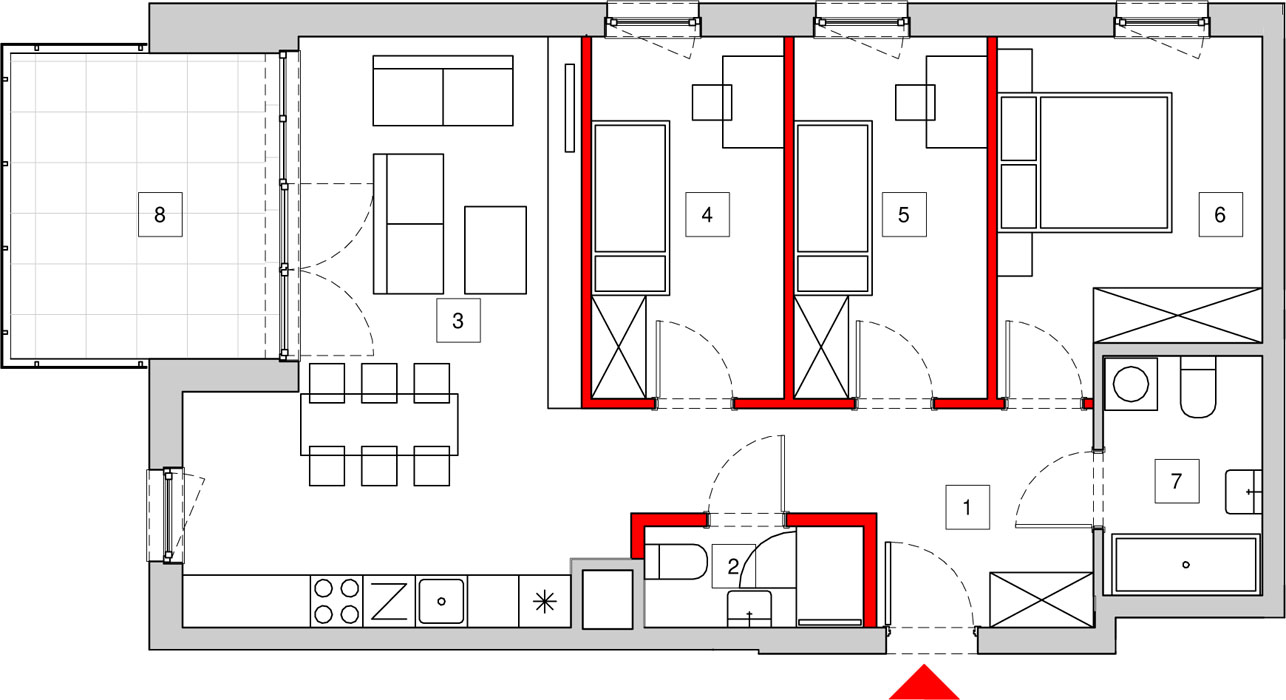 Mieszkanie 76,53 m², parter, oferta nr 3A-0-5, Nowe Miasto Polesie III, Łódź, Polesie, Lublinek-Pienista, ul. Pienista-idx