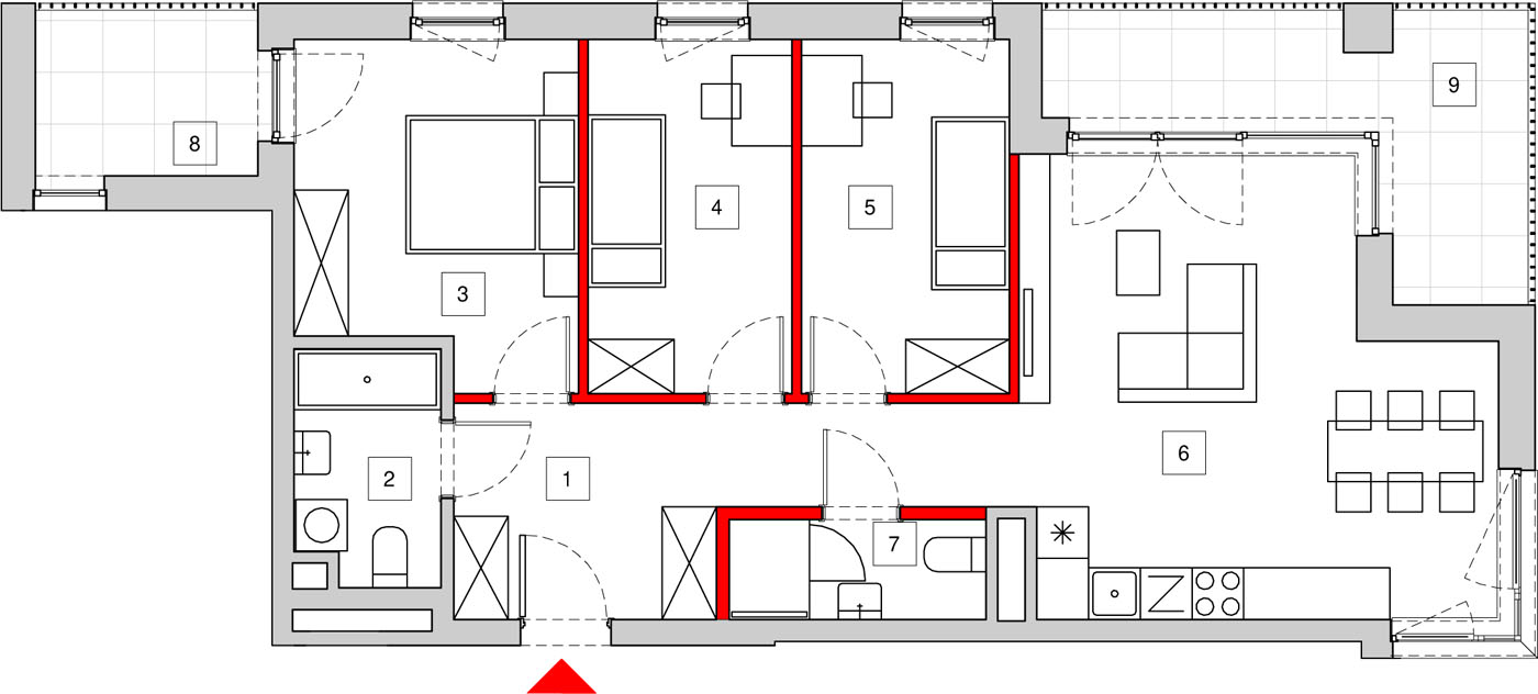 Mieszkanie 80,46 m², piętro 1, oferta nr 3A-1-1, Nowe Miasto Polesie III, Łódź, Polesie, Lublinek-Pienista, ul. Pienista-idx