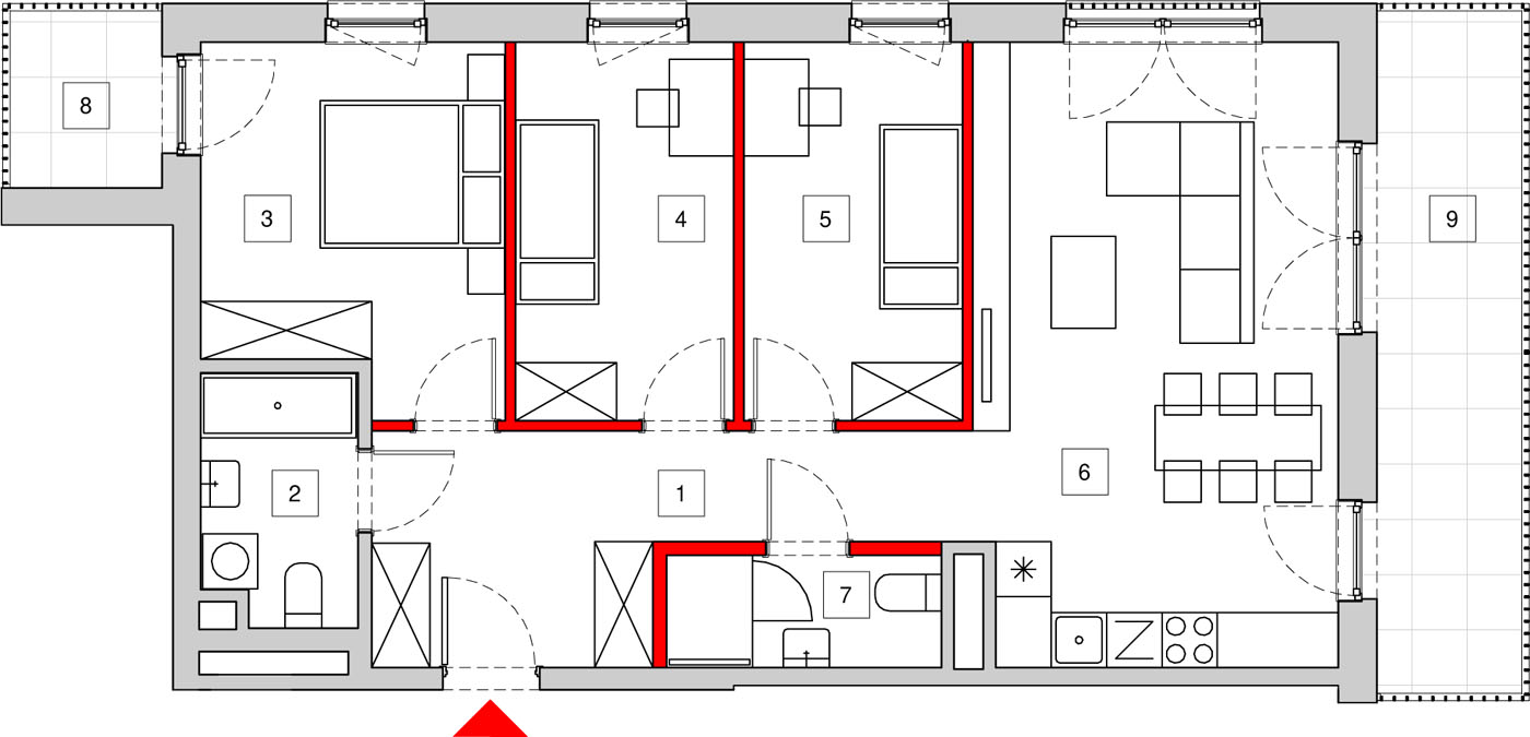 Mieszkanie 81,35 m², piętro 4, oferta nr 3A-4-1, Nowe Miasto Polesie III, Łódź, Polesie, Lublinek-Pienista, ul. Pienista-idx