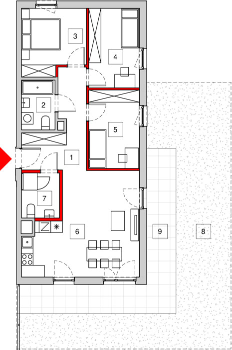 Mieszkanie 81,60 m², parter, oferta nr 4A-0-1, Nowe Miasto Polesie III, Łódź, Polesie, Lublinek-Pienista, ul. Pienista-idx