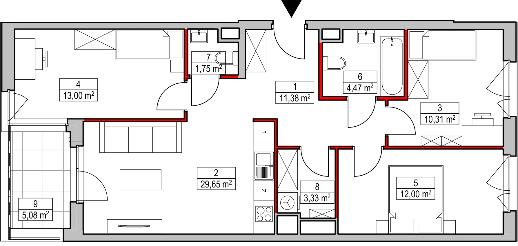 Mieszkanie 74,58 m², piętro 1, oferta nr D1.1.1.1, Nowy Targówek VI, Warszawa, Targówek, Targówek Mieszkaniowy, ul. Płosa 8-idx