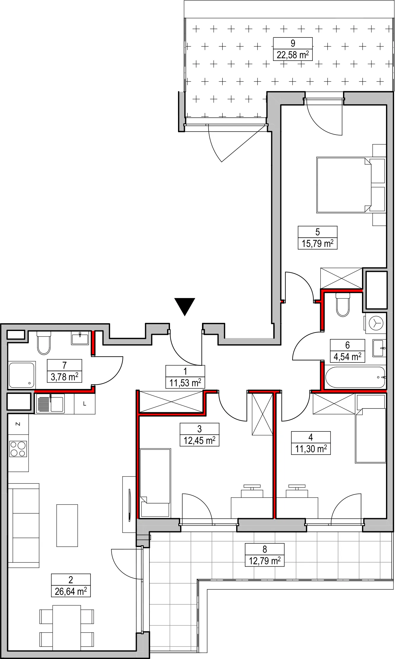 Mieszkanie 86,03 m², piętro 1, oferta nr D1.2.1.4, Nowy Targówek VI, Warszawa, Targówek, Targówek Mieszkaniowy, ul. Płosa 8-idx