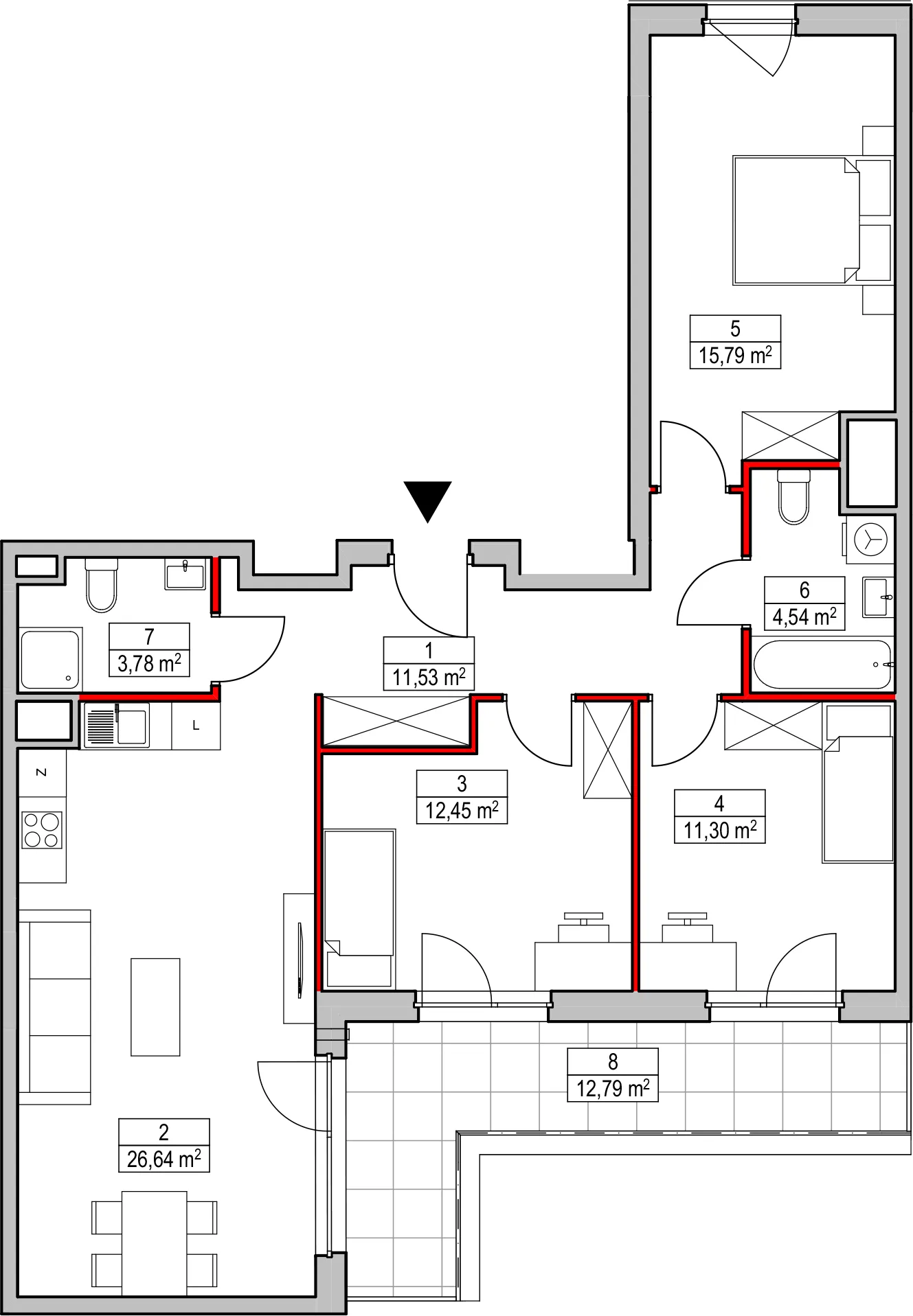 Mieszkanie 86,03 m², piętro 3, oferta nr D1.2.3.4, Nowy Targówek VI, Warszawa, Targówek, Targówek Mieszkaniowy, ul. Płosa 8-idx