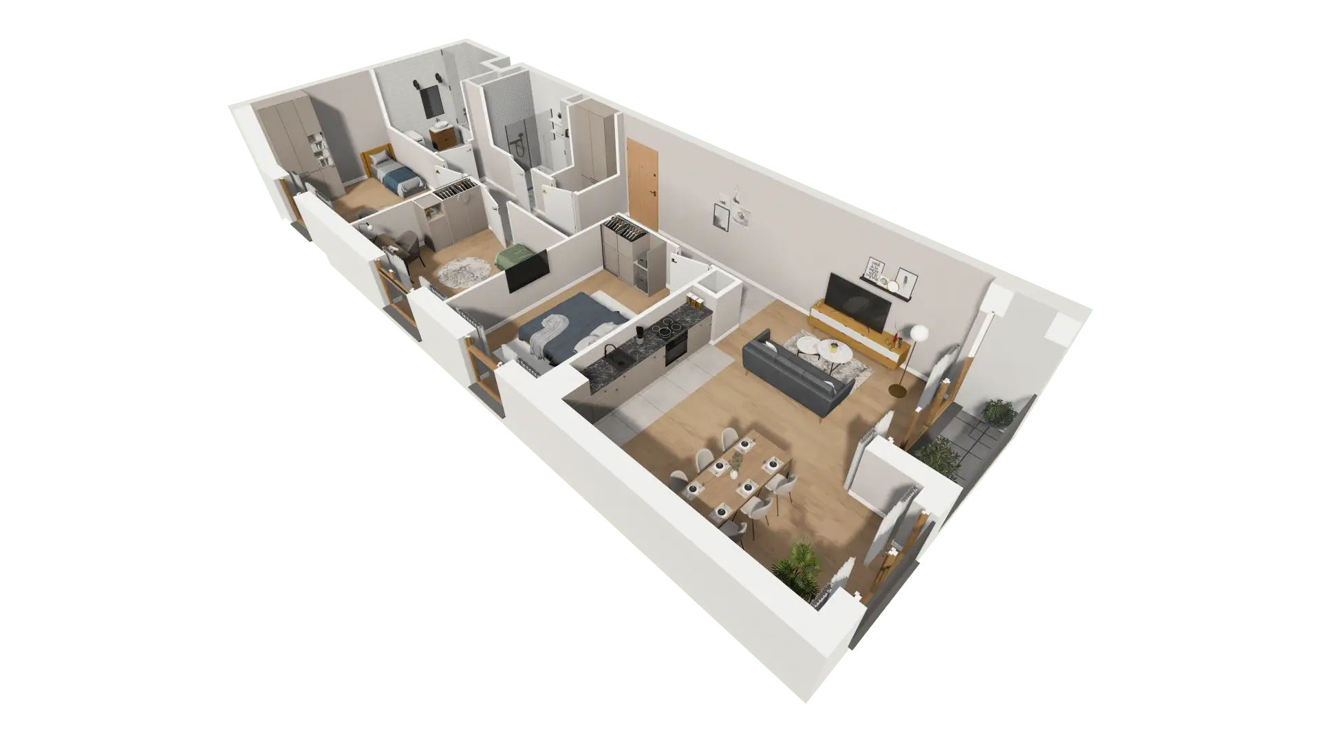 Mieszkanie 86,63 m², piętro 1, oferta nr AI.1.M14, Przewóz 42 ATAL, Kraków, Podgórze, Płaszów, ul. Przewóz 42-idx