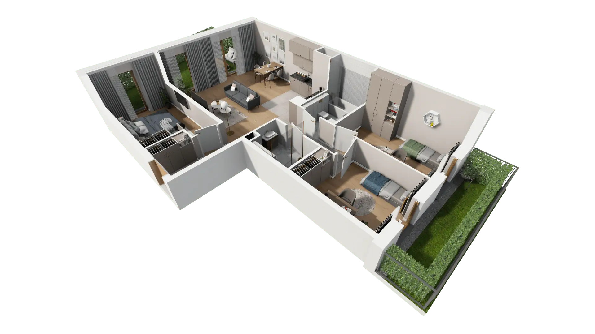 Mieszkanie 80,39 m², parter, oferta nr AII.0.M48, Przewóz 42 ATAL, Kraków, Podgórze, Płaszów, ul. Przewóz 42-idx