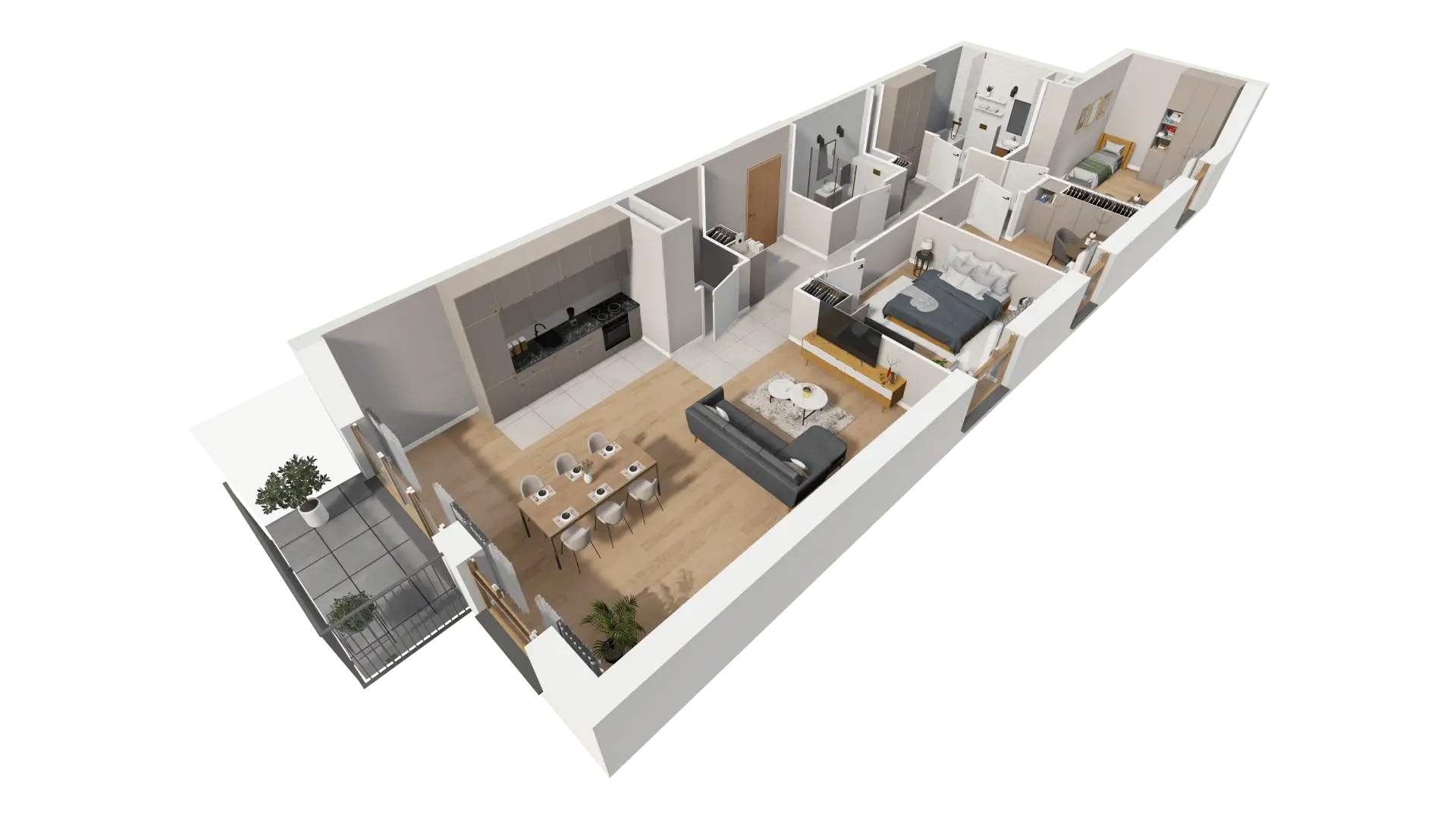 Mieszkanie 96,89 m², piętro 5, oferta nr AII.5.M73, Przewóz 42 ATAL, Kraków, Podgórze, Płaszów, ul. Przewóz 42-idx