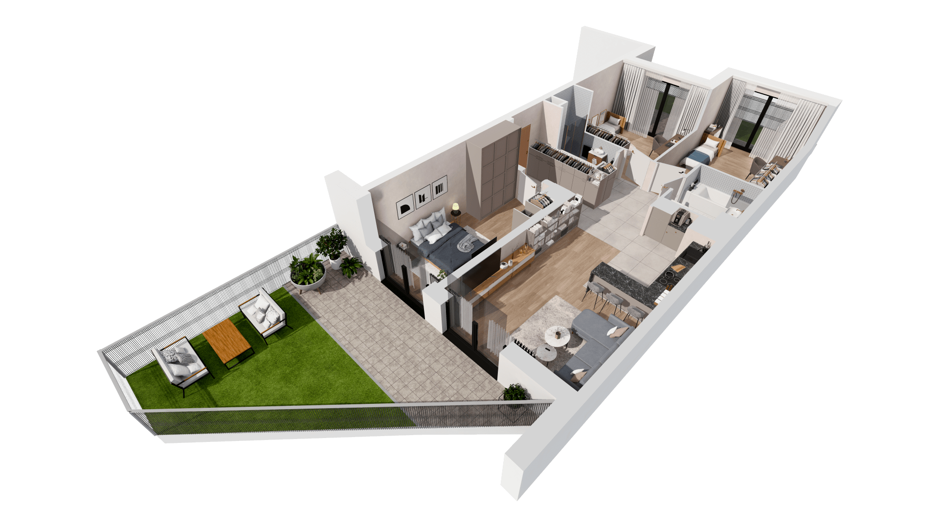 Mieszkanie 85,95 m², parter, oferta nr B2-00-1A, Francuska Park, Katowice, Osiedle Paderewskiego-Muchowiec, Muchowiec, ul. Szybowcowa-idx