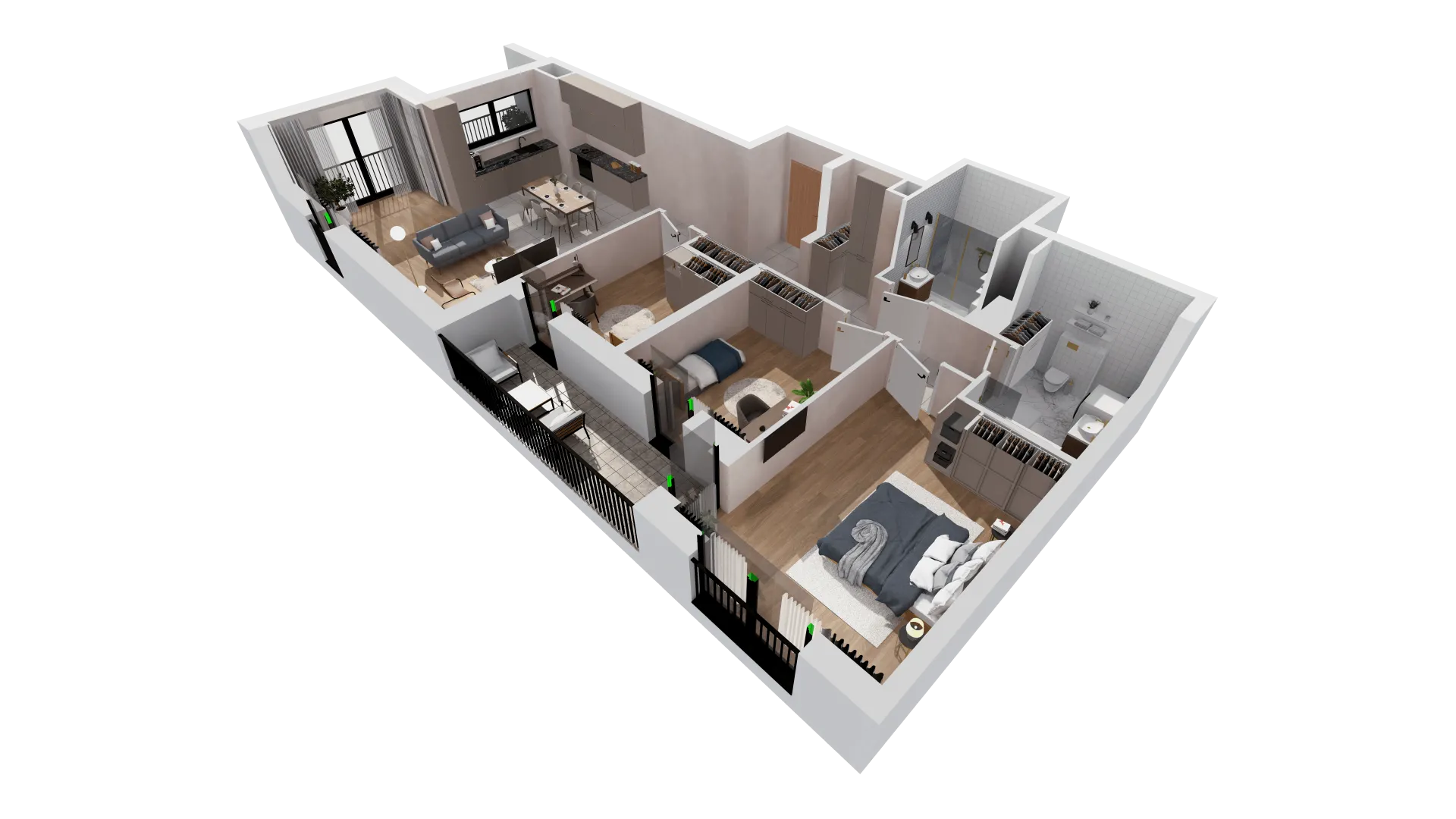 Mieszkanie 106,91 m², piętro 3, oferta nr B2-03-25B, Francuska Park, Katowice, Osiedle Paderewskiego-Muchowiec, Muchowiec, ul. Szybowcowa-idx