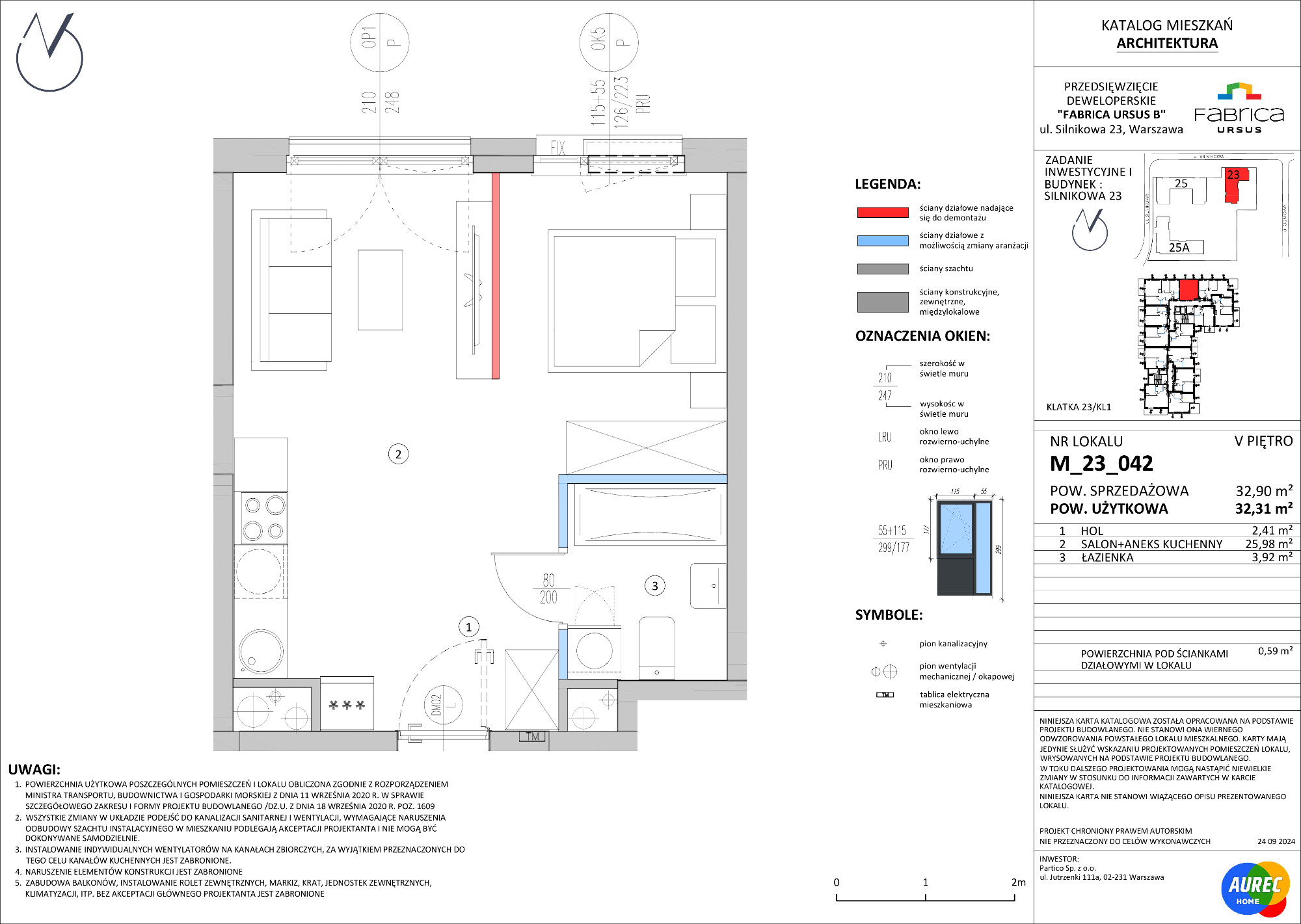 Mieszkanie 32,31 m², piętro 5, oferta nr M_23_042, Fabrica URSUS - Etap B, Warszawa, Ursus, Szamoty, ul. Silnikowa 23, 25-idx