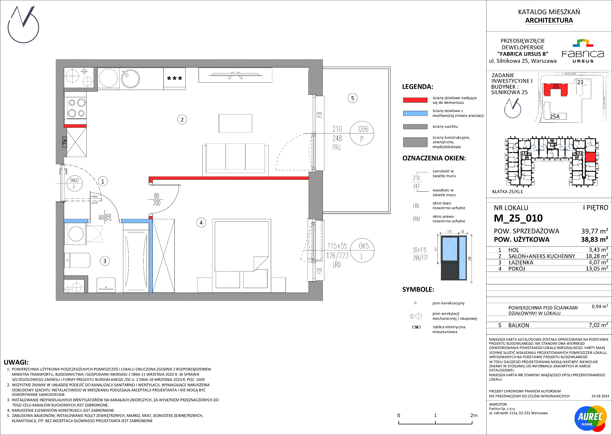 Mieszkanie 38,83 m², piętro 1, oferta nr M_25_010, Fabrica URSUS - Etap B, Warszawa, Ursus, Szamoty, ul. Silnikowa 23, 25-idx