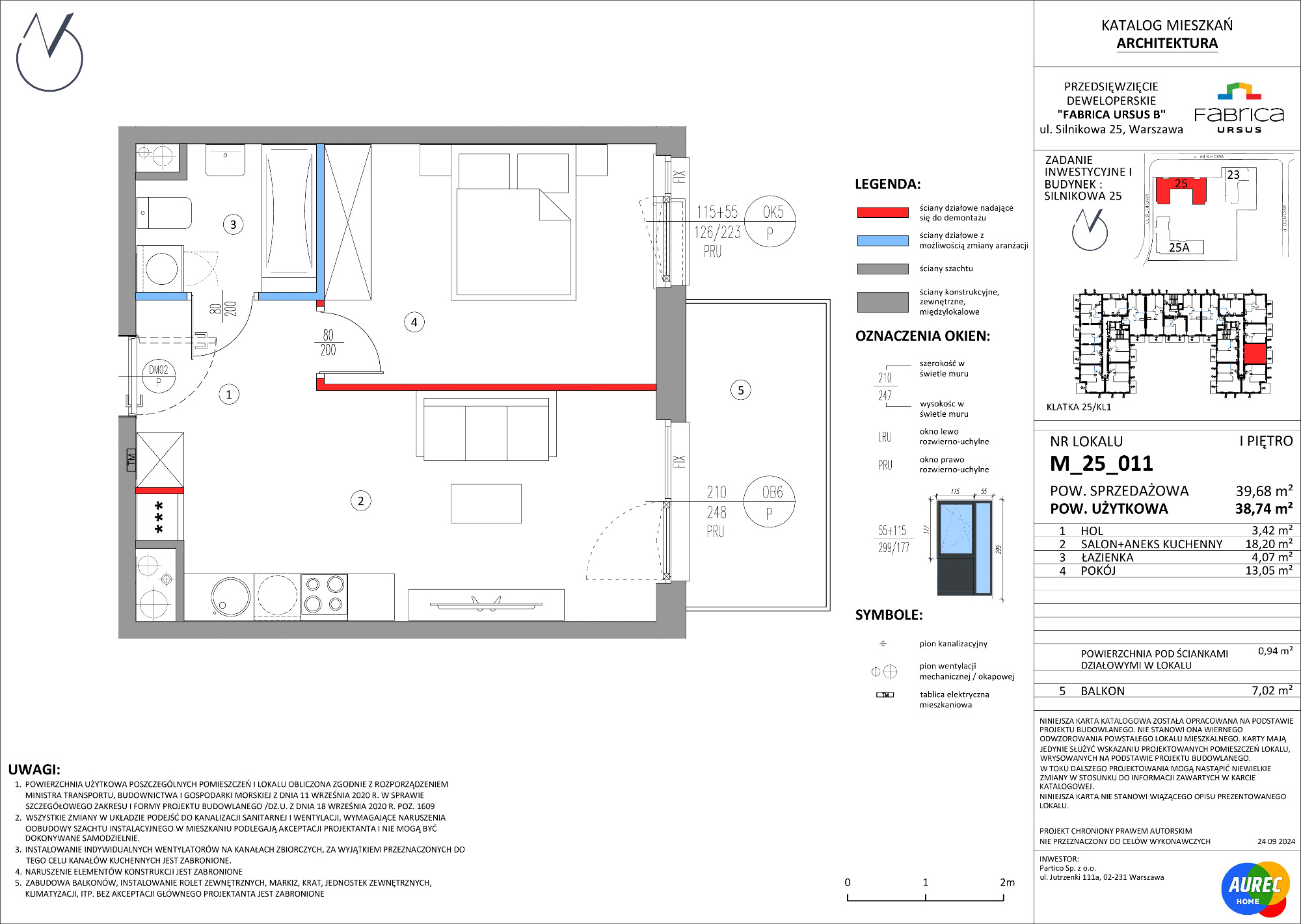 Mieszkanie 38,74 m², piętro 1, oferta nr M_25_011, Fabrica URSUS - Etap B, Warszawa, Ursus, Szamoty, ul. Silnikowa 23, 25-idx